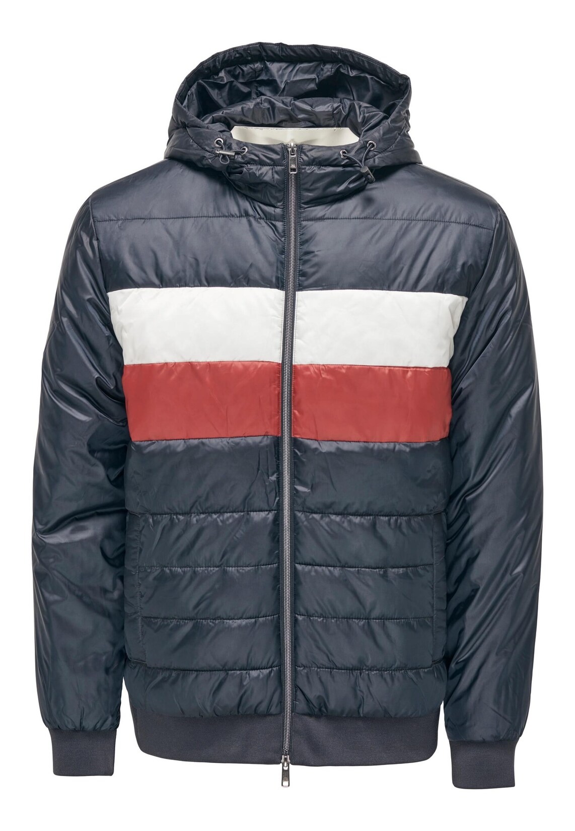 Only & Sons Jacke Steppjacke KOBE mit gefütterter Kapuze, Eingrifftaschen und Zwei-Wege-Reißverschluss | 05715324589241