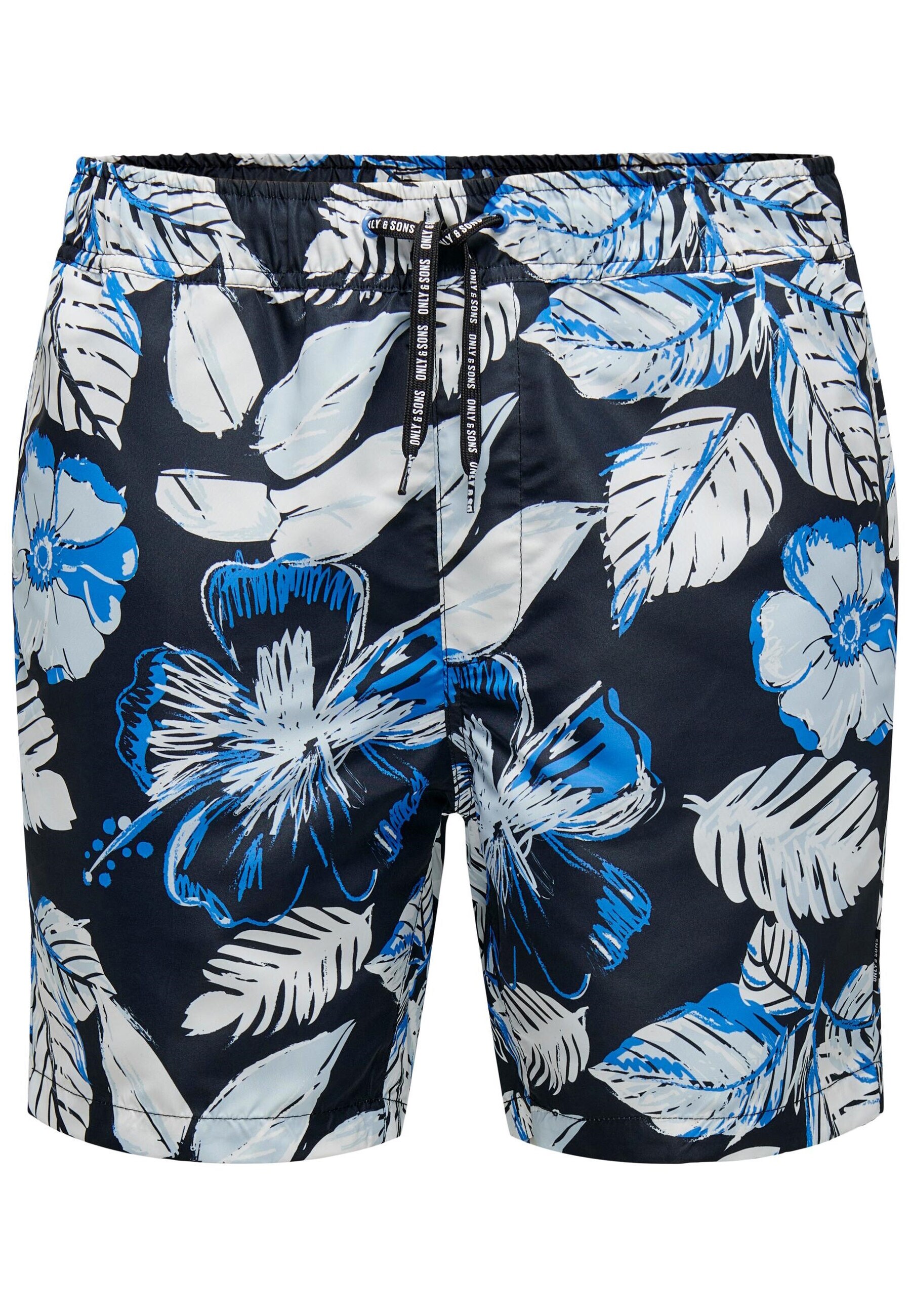 Only & Sons Shorts Badeshorts ONSTHOR SWIM MID FLOWER mit Tunnelzug und Alloverprint - Bild 1