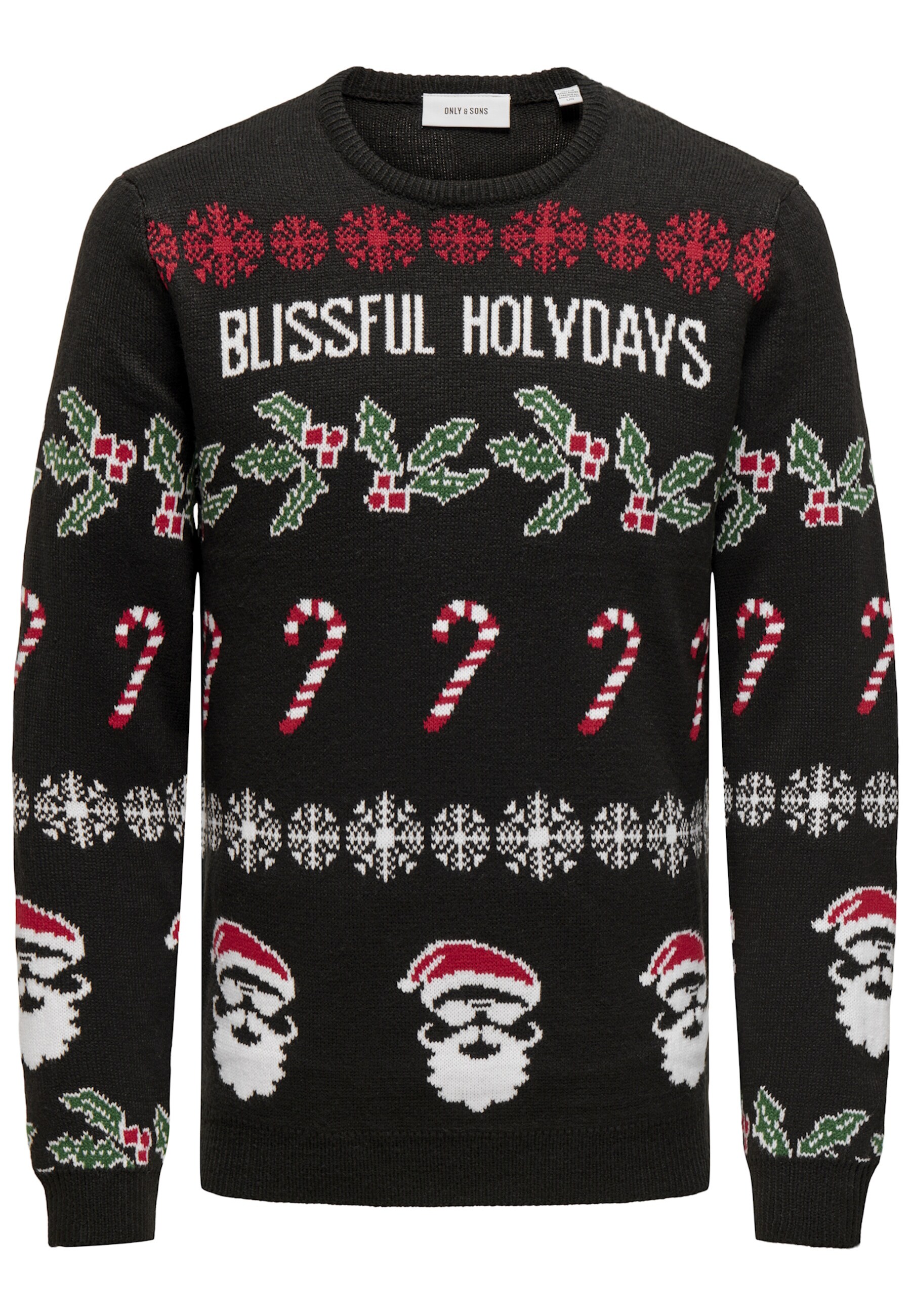 Only & Sons Pullover XMAS ALLOVER Strickpullover R-Neck - Bild 1