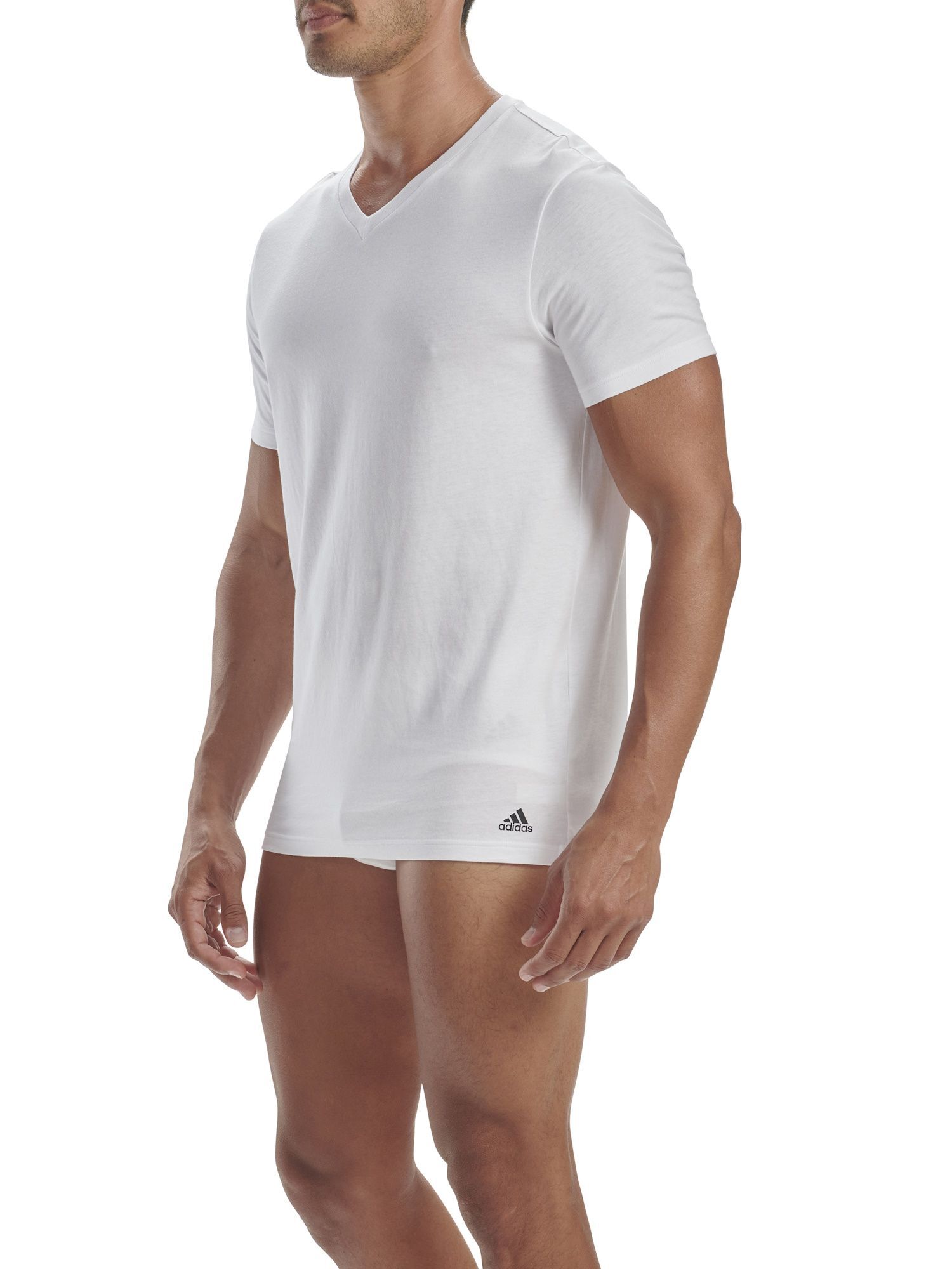 Adidas T-Shirt Kurzarmshirt mit V-Ausschnitt 2er Pack - Bild 1