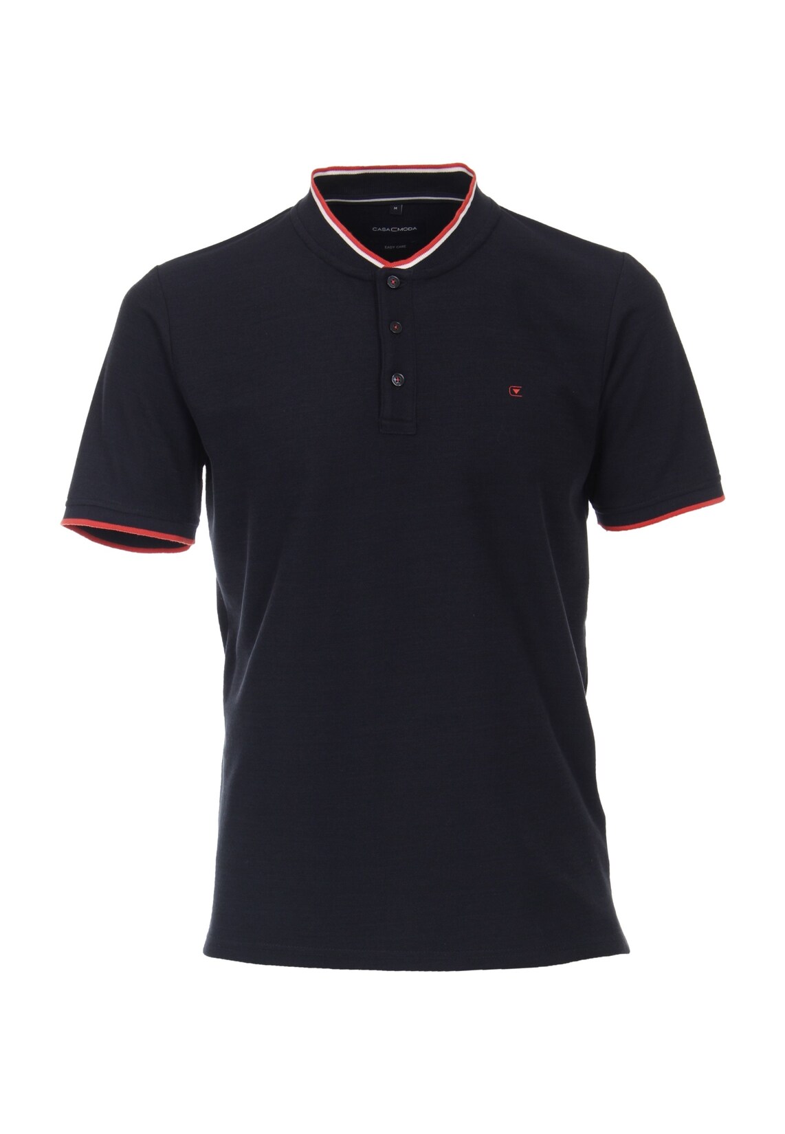 CASA MODA Poloshirt Polo Kurzarmshirt mit College-Kragen und Kontraststreifen | 04064813372095