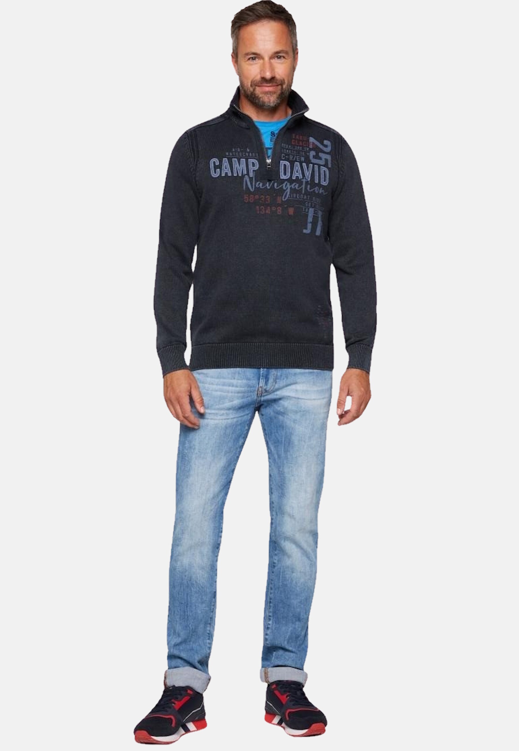 Troyer Pullover Pullover Von Camp David Fr Herren Camp David Pullover  Strickpullover Troyer Online Kaufen Bei
