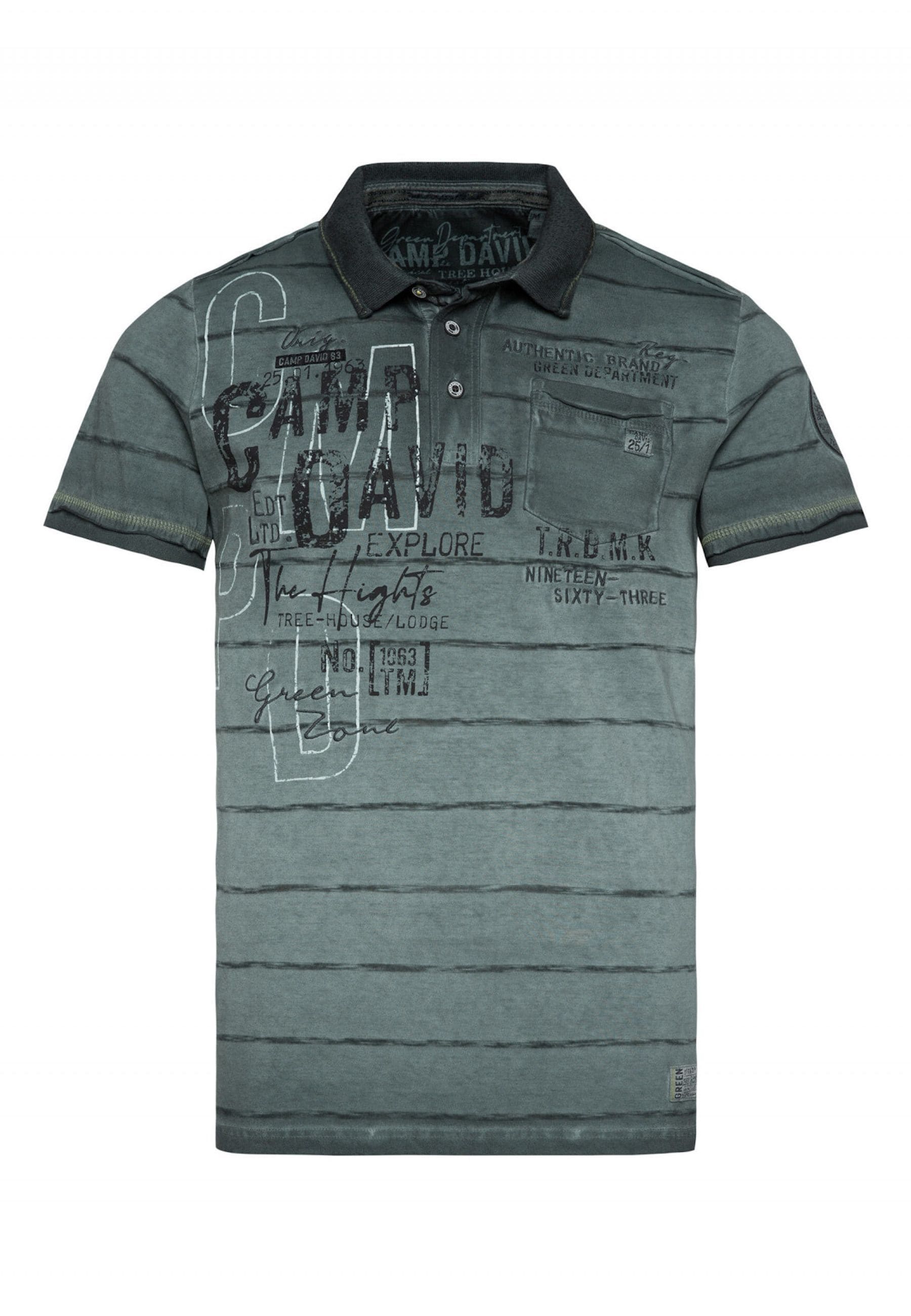 Camp David Poloshirt Tree House Kurzarmshirt mit Polokragen - Bild 1