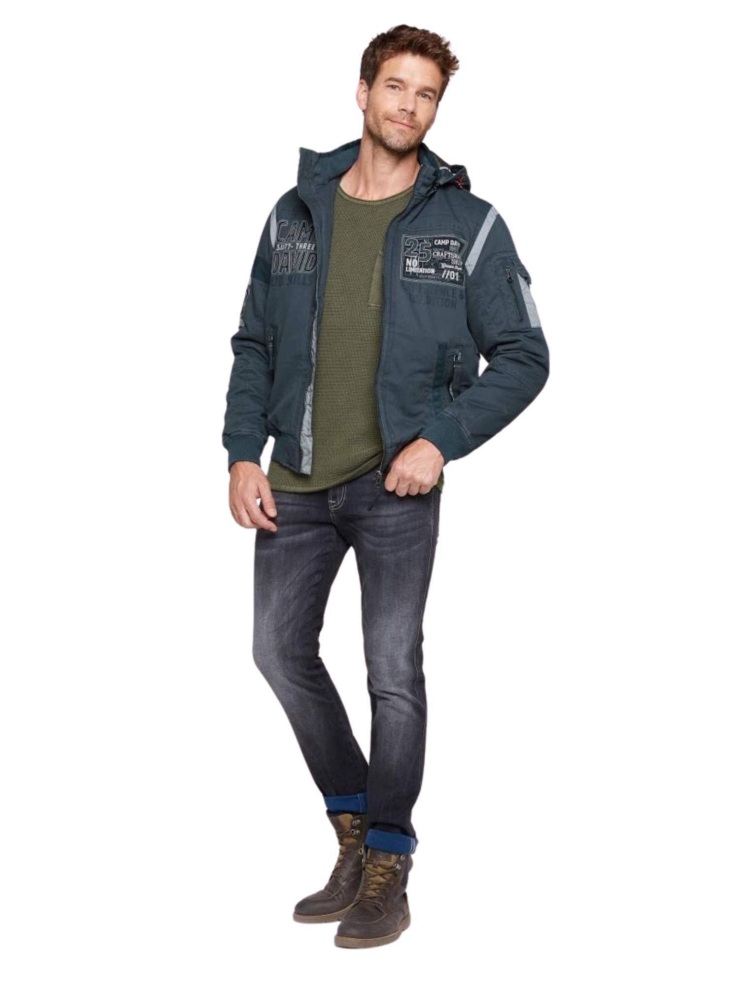 winterjacke schwarz camp david winterjacke netto