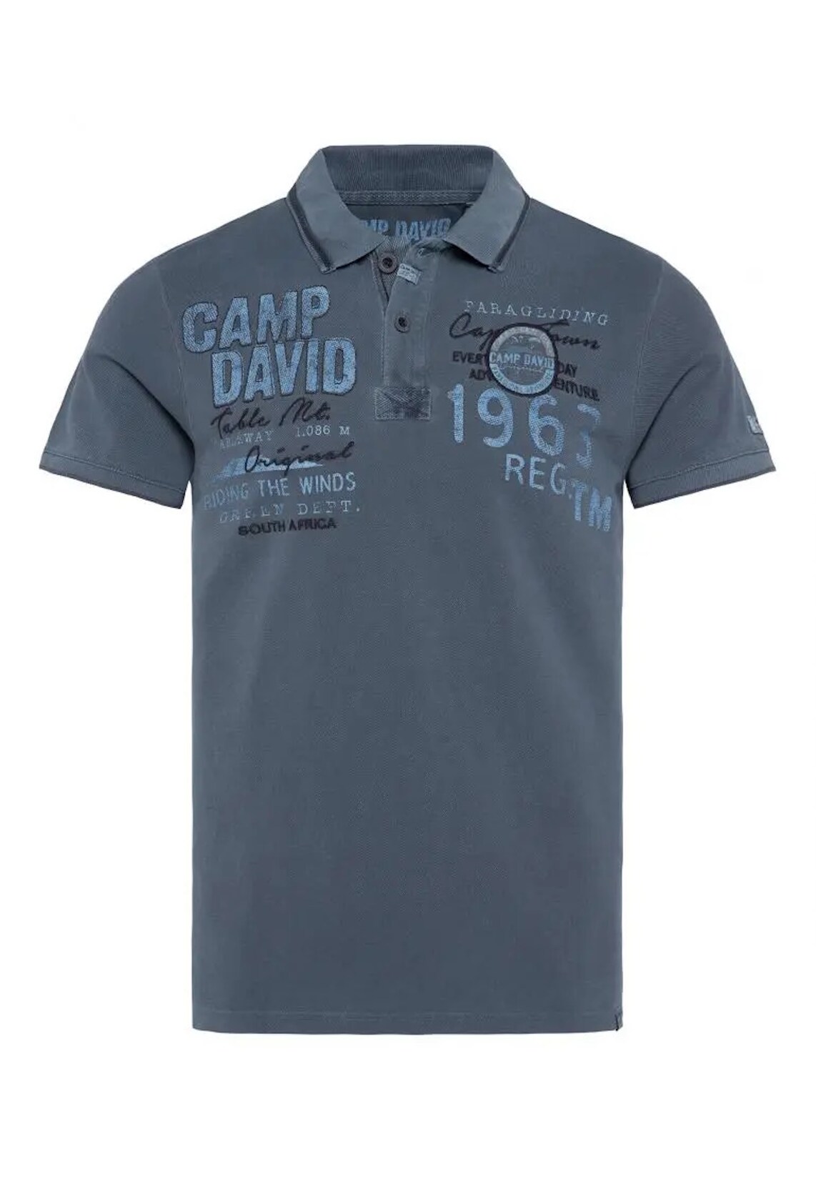 Camp David Poloshirt PARAGLIDING CAPE TOWN I Polo-Kurzarmshirt | 04061519339414