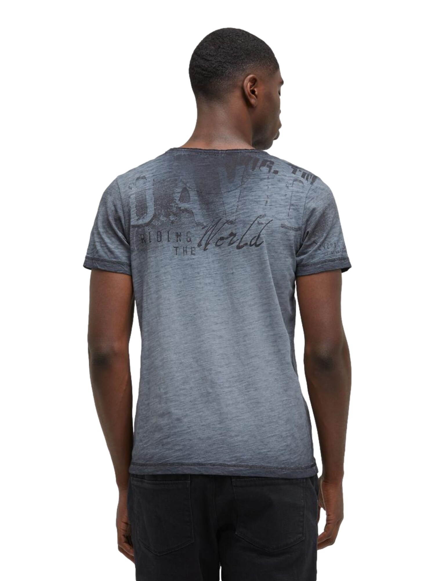 Camp David T-Shirt Riding The World I Henley-Kurzarmshirt - Bild 1