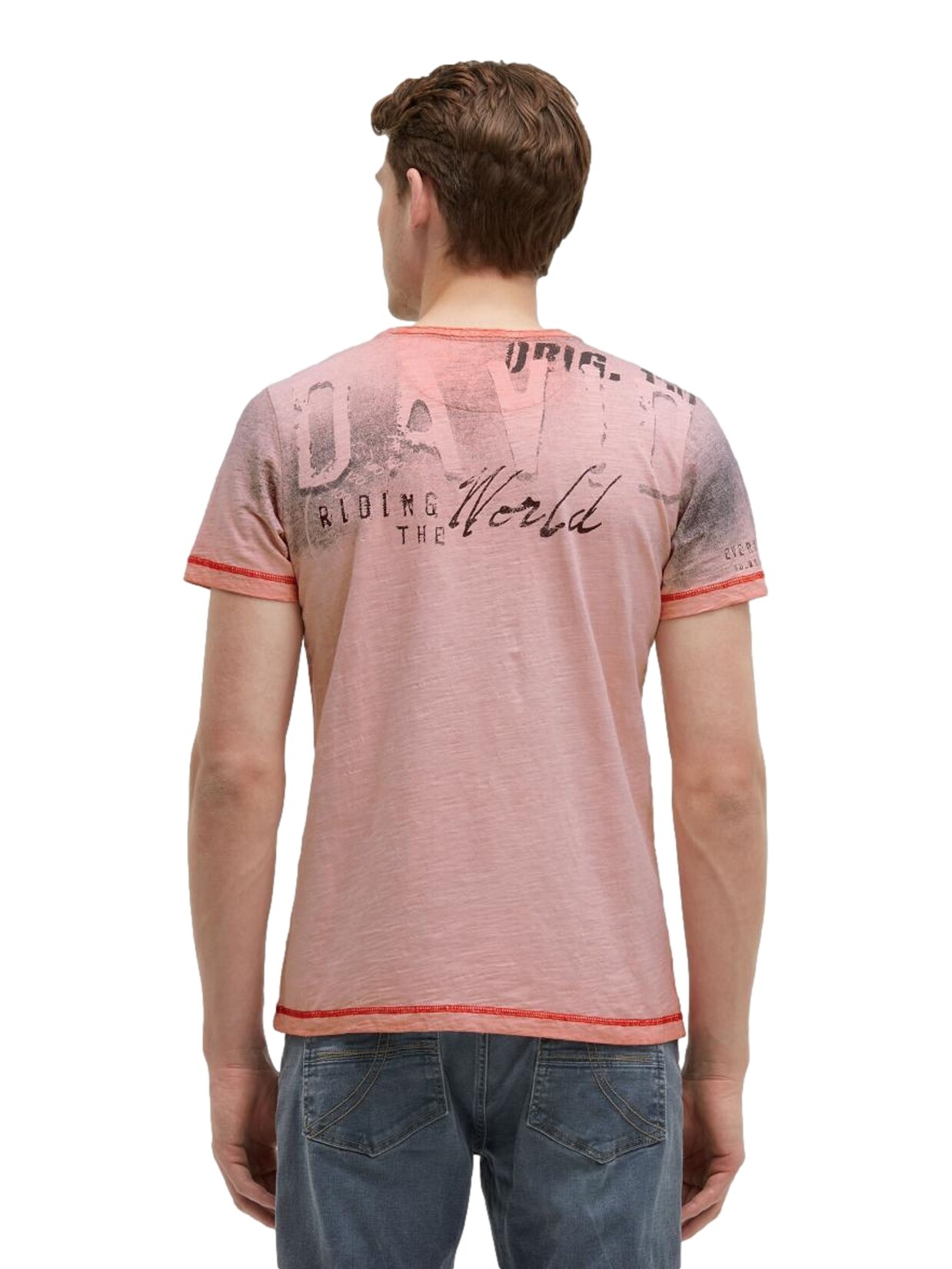 Camp David T-Shirt Riding The World I Henley-Kurzarmshirt | 04061519469593