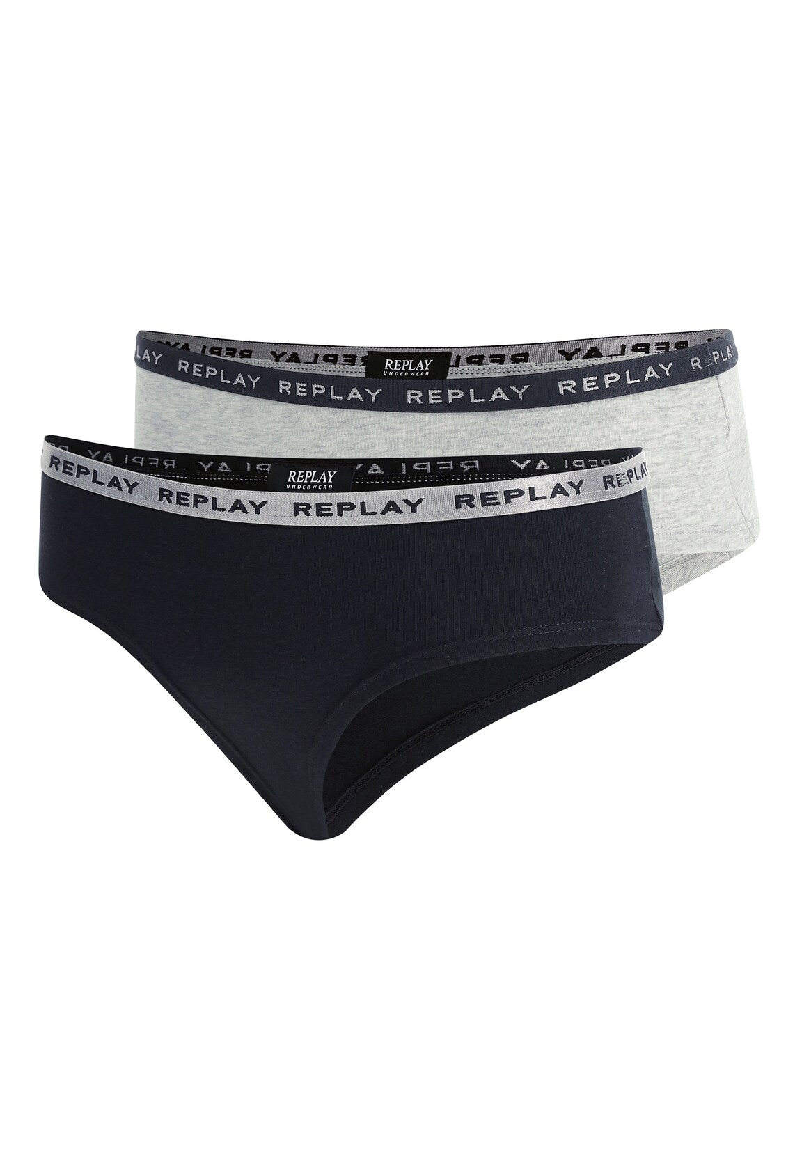 Replay Unterhose Damen-Slip mit Logo-Bund 2er Pack | 08054216498955
