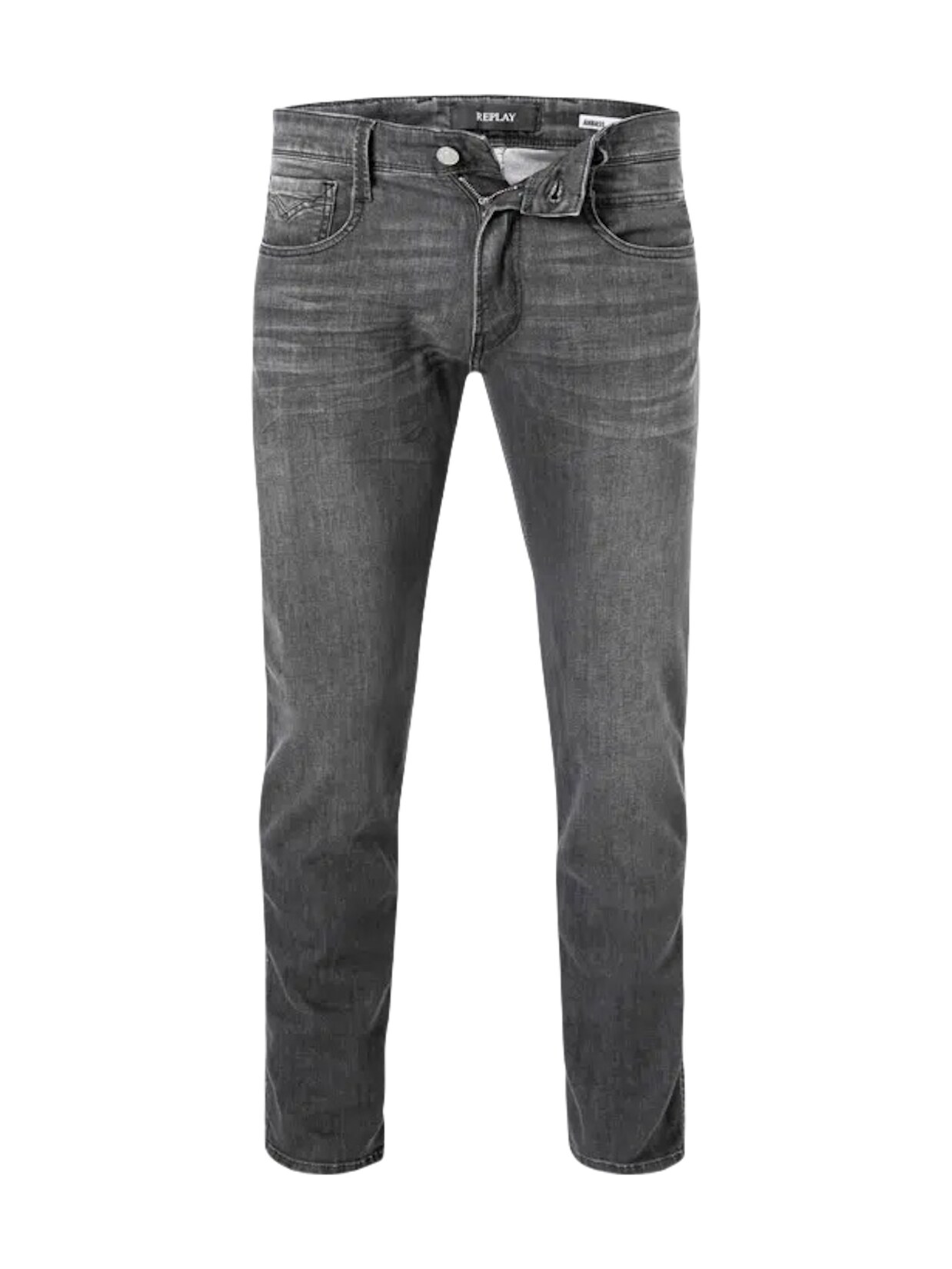 Replay Hose Classic Slim Fit Jeans Anbass mit Stretch-Anteil und Label-Patch | 08059799314227