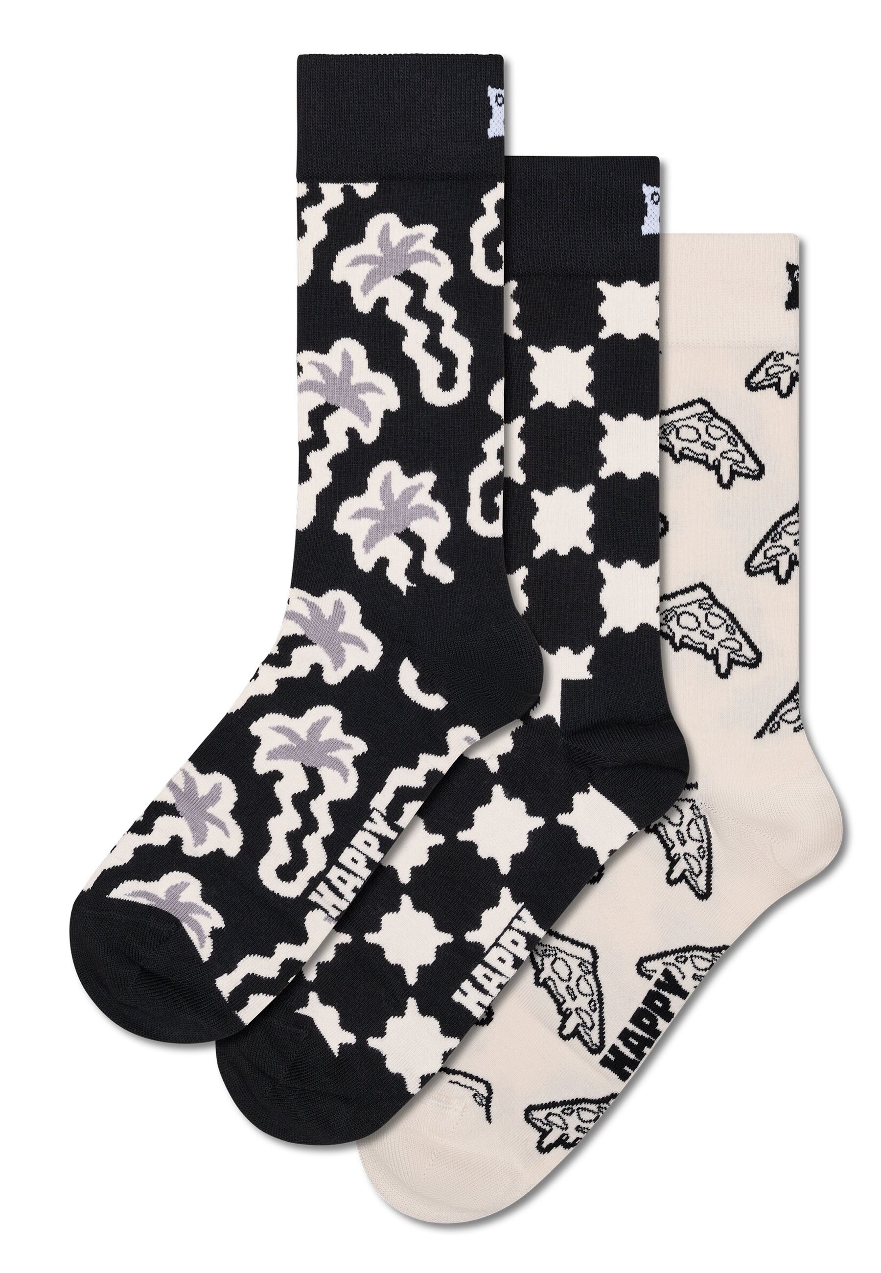 Happy Socks Str&uuml;mpfe BLACK & WHITE Socken 3er Pack - Bild 1