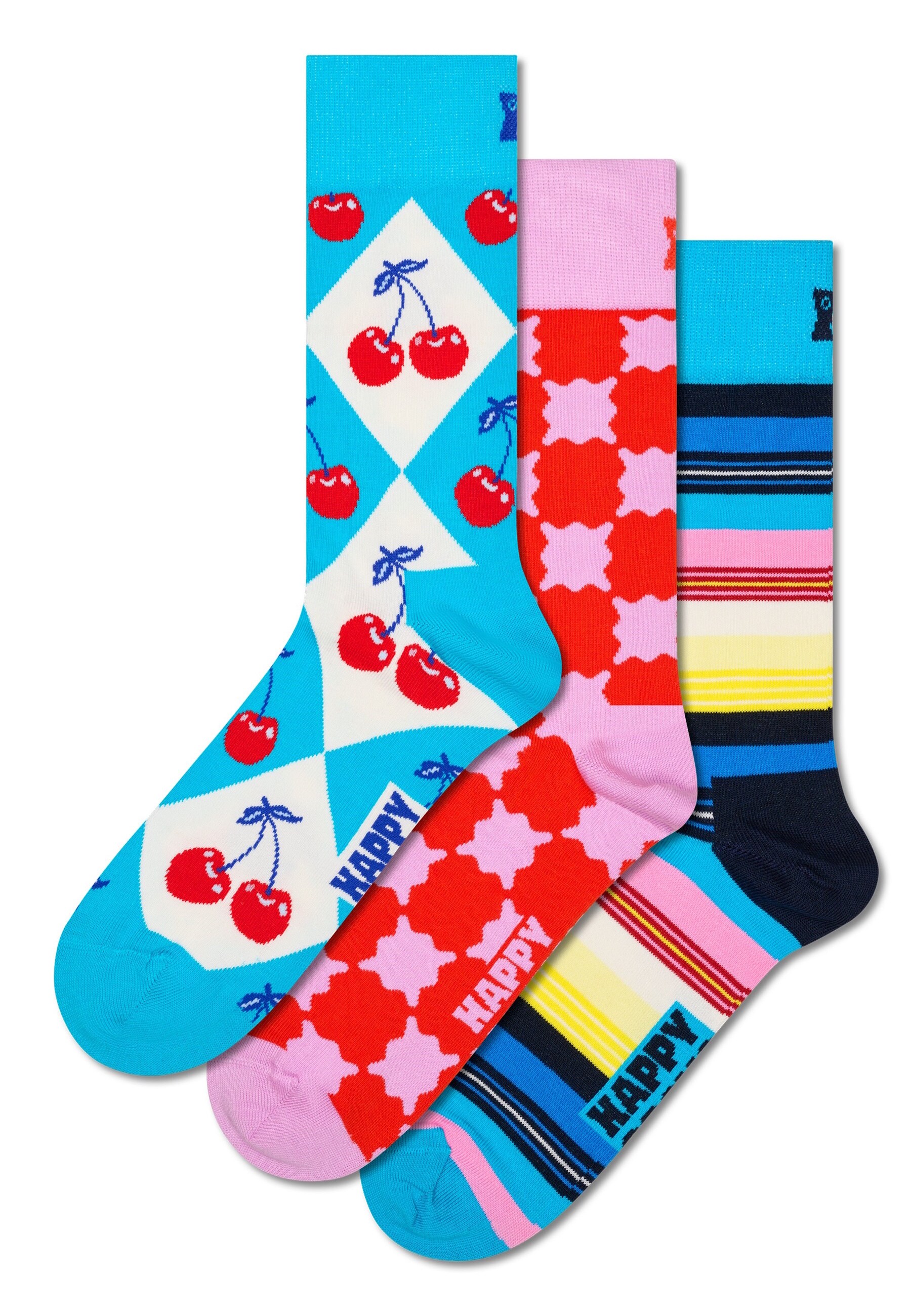 Happy Socks Str&uuml;mpfe CHECKS AND STRIPES Socken 3er Pack - Bild 1