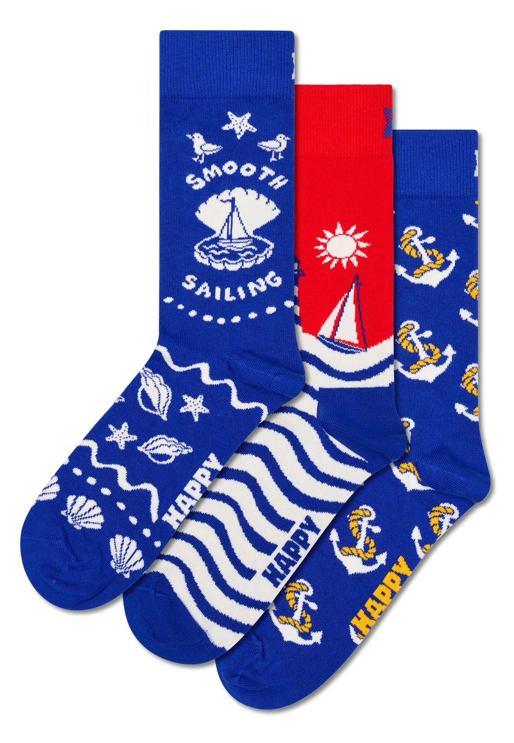 Happy Socks Str&uuml;mpfe SMOOTH SAILING Socken 3er Pack - Bild 1