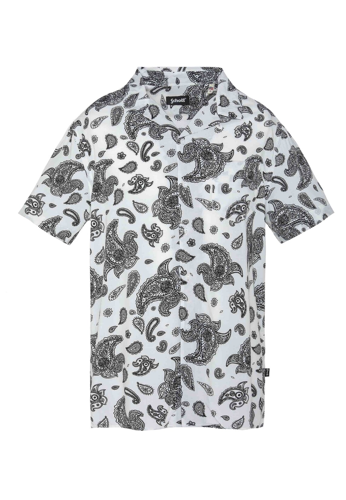 Schott Hemd Paisley-Hemd SCHRIVER mit kurzen Ärmeln | 03417751499446