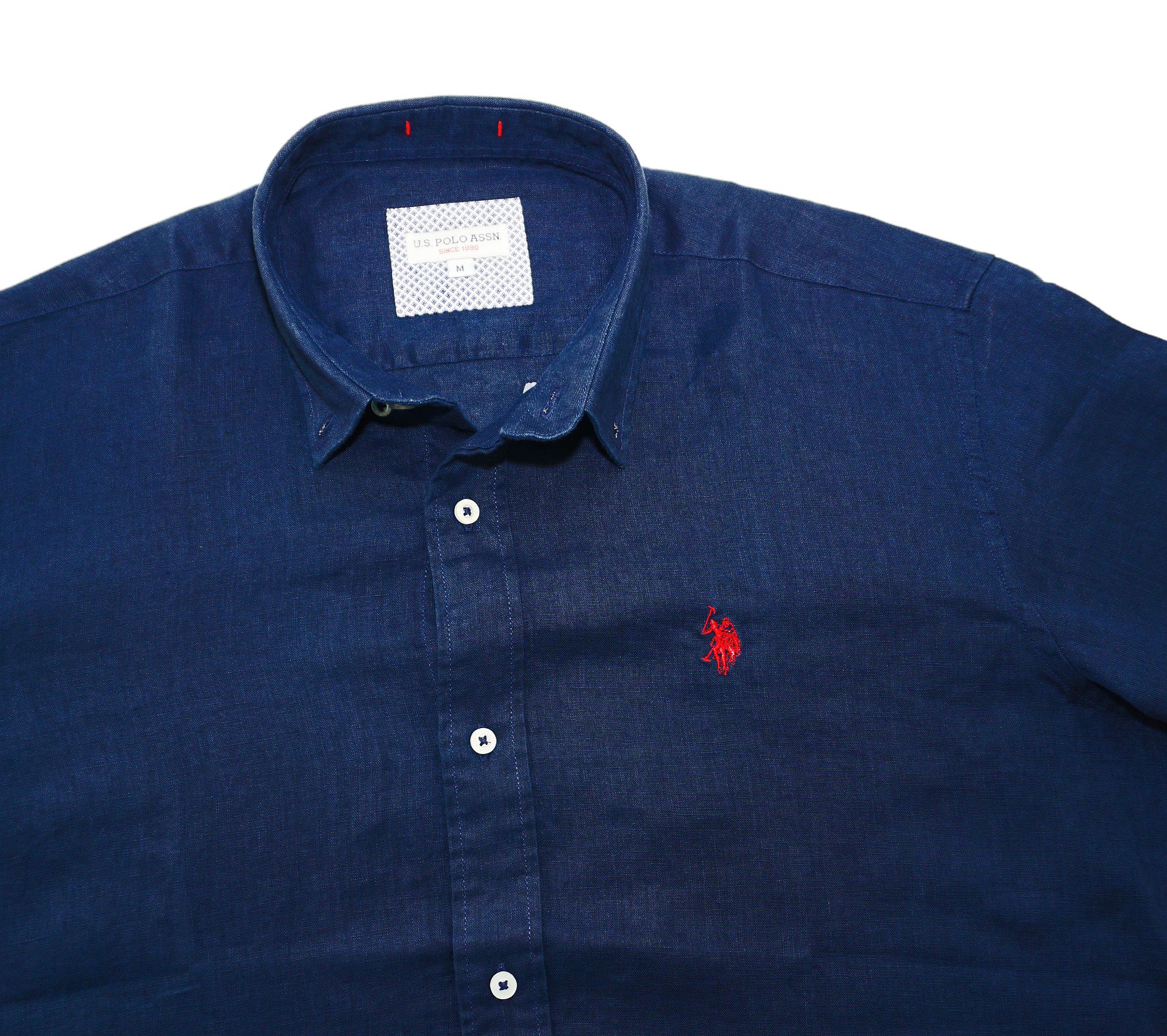 U.S. POLO Shirt Leinenhemd Button Down Linenshirt - Bild 1