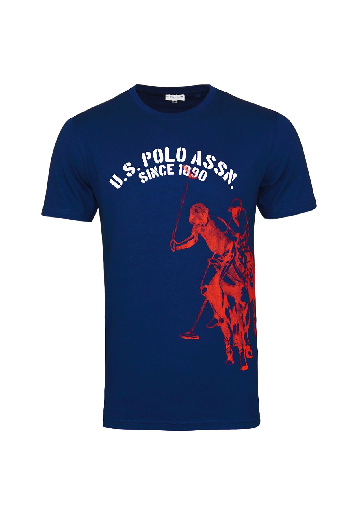 U.S. POLO T-Shirt Kurzarmshirt Since 1890 mit Rundhals und Aufdruck - Bild 1