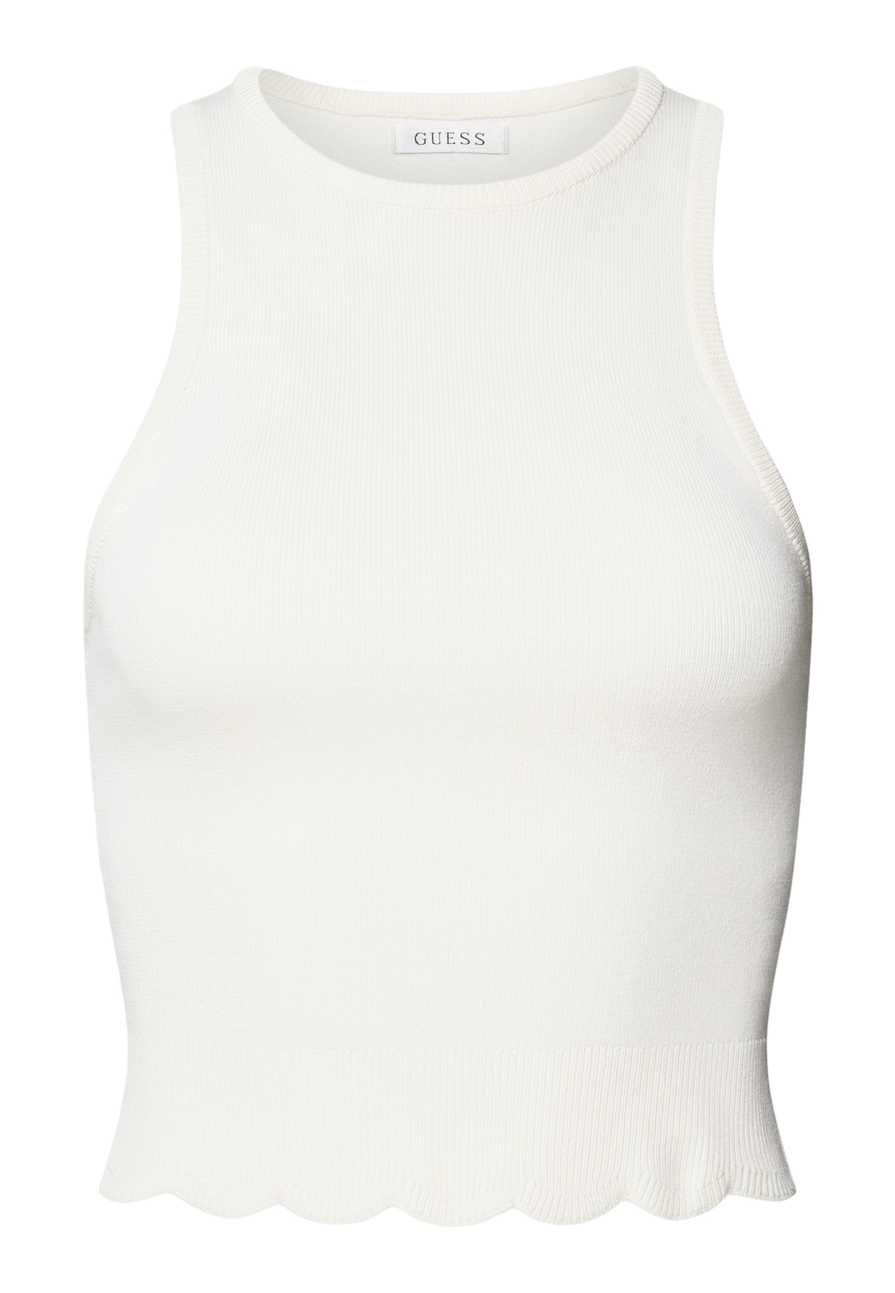 Guess Top Crop-Top ADA TOP SEAMLESS mit Rundhalsausschnitt und geripptem Saum im unifarbenem Design 