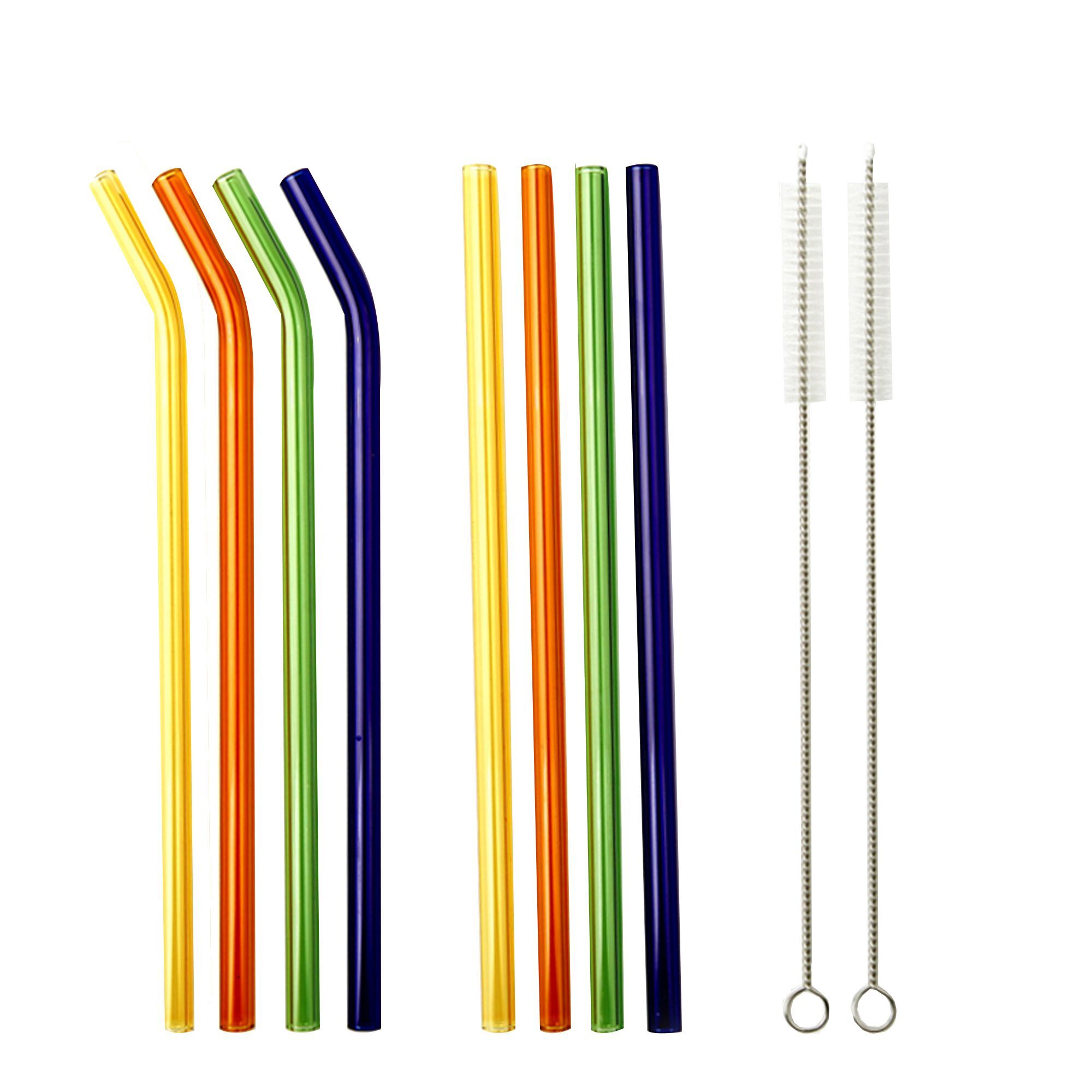 LA VAGUE Wiederverwendbares Glastrinkhalm-Set mixed bunt SMOOTHIE PARTY - Bild 1
