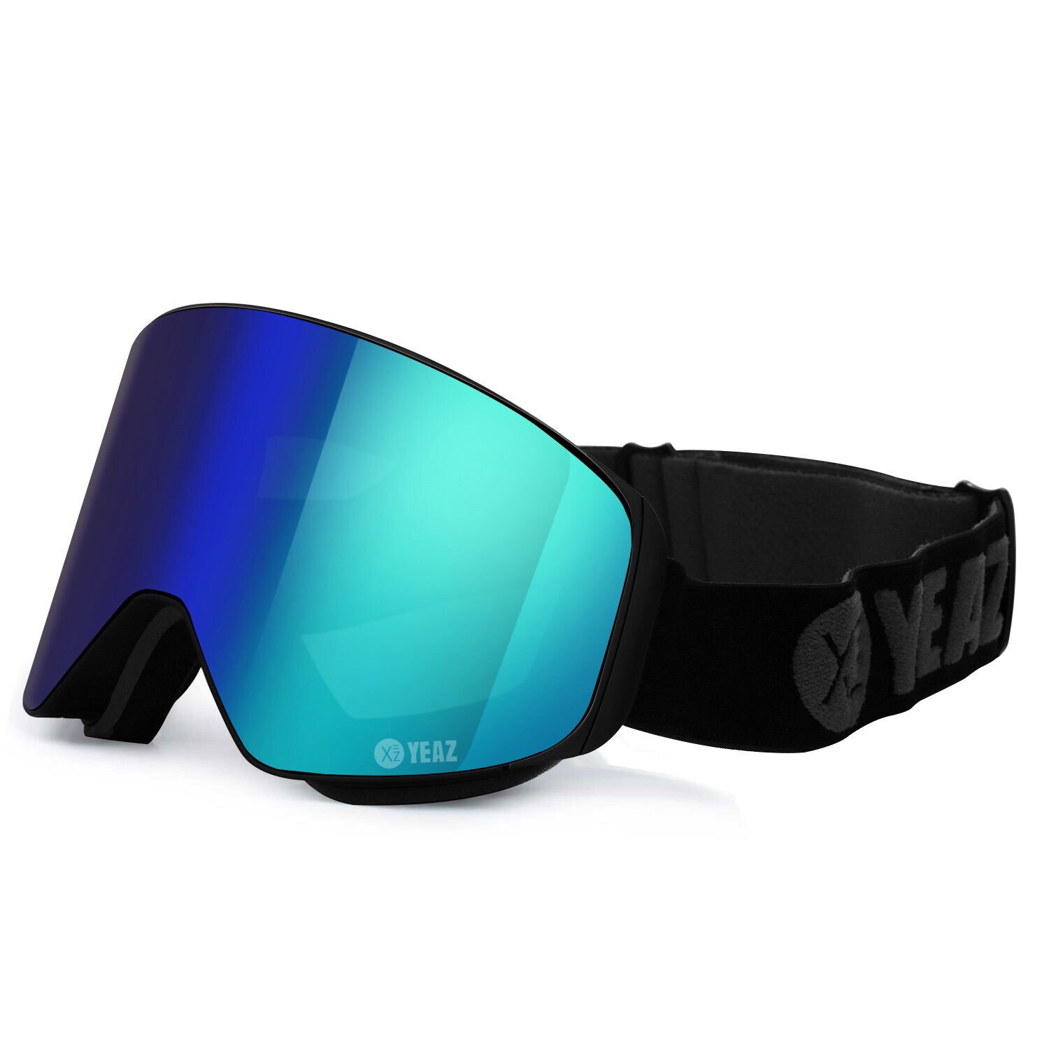 YEAZ Magnet-Ski-Snowboardbrille gr&uuml;n verspiegelt/schwarz APEX - Bild 1