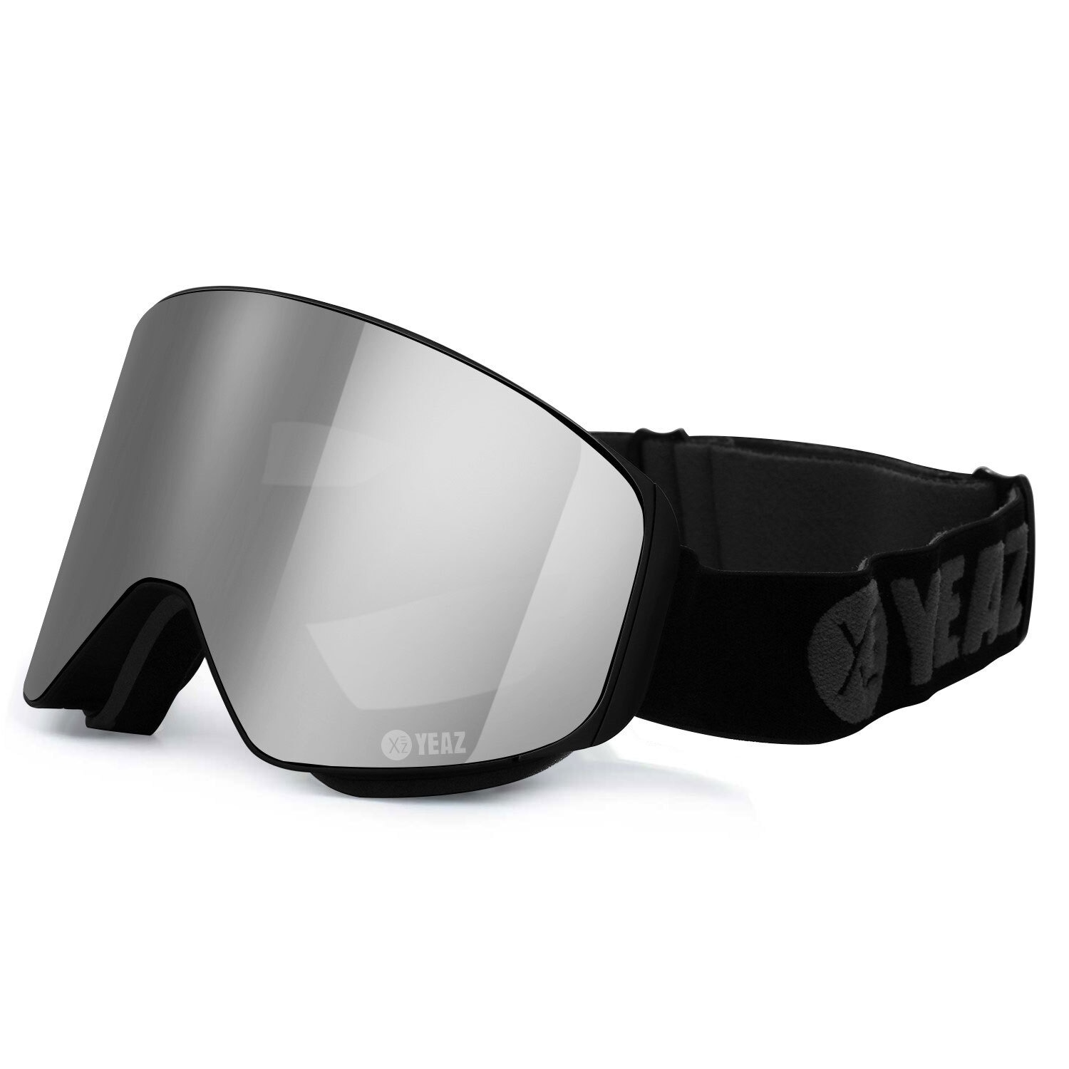 YEAZ Magnet-Ski-Snowboardbrille silber verspiegelt/schwarz APEX - Bild 1