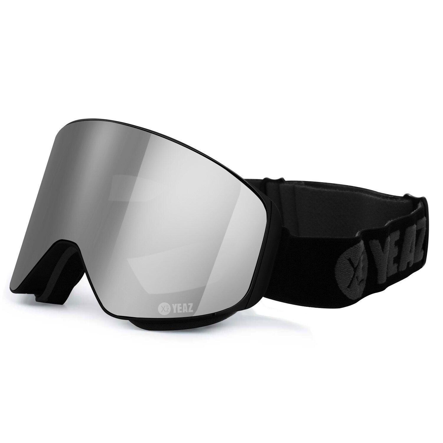 YEAZ Magnet-Ski-Snowboardbrille silber verspiegelt/schwarz APEX | 04260405987177