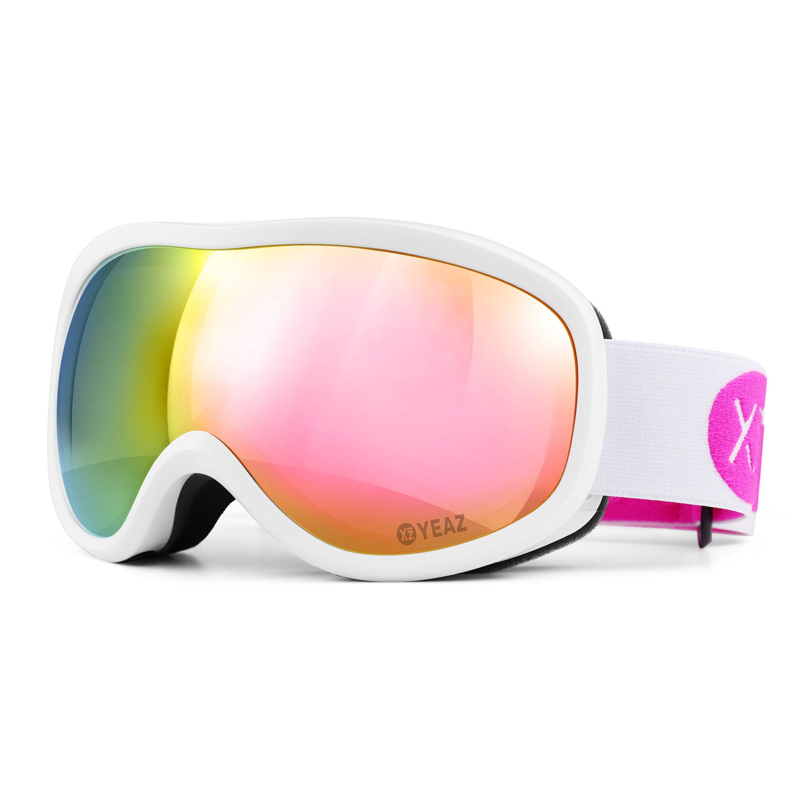 YEAZ Ski- und Snowboard-Brille pink/weiss STEEZE | 04260405989119