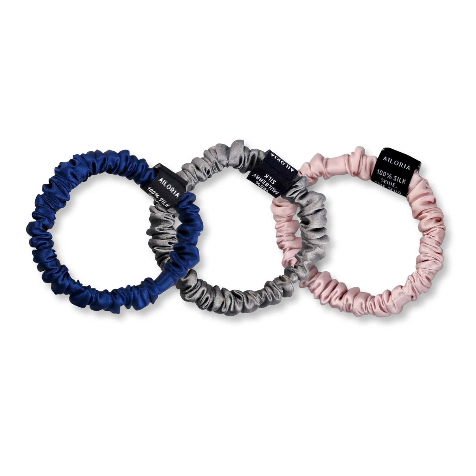 AILORIA Set 3 Scrunchies S aus Seide DOUX | 04260695633051