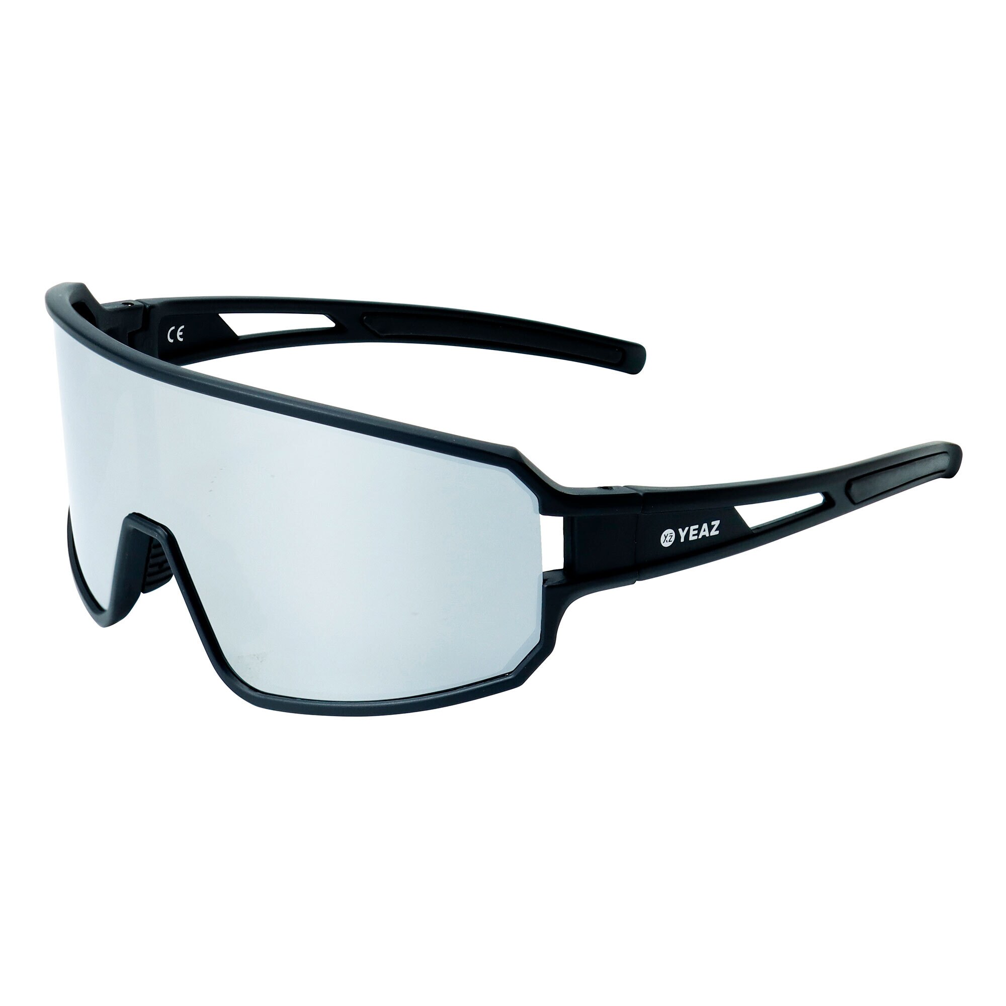 YEAZ Sport-Sonnenbrille Black/Silver Mirror SUNWAVE - Bild 1