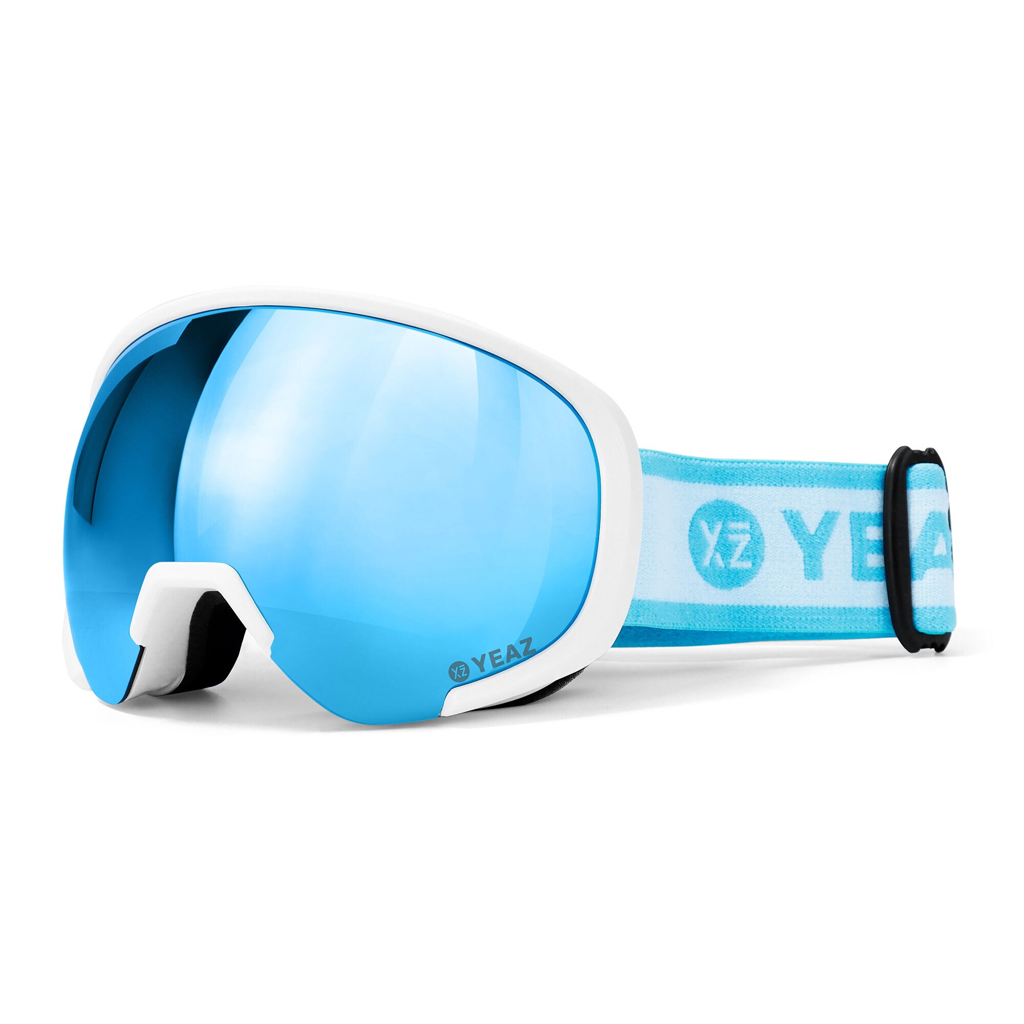 YEAZ Ski- und Snowboard-Brille hellblau/matt wei&szlig; BLACK RUN - Bild 1
