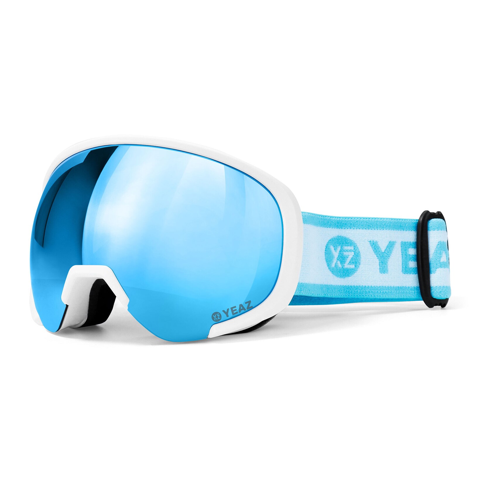 YEAZ Ski- und Snowboard-Brille hellblau/matt weiß BLACK RUN | 04260695633617