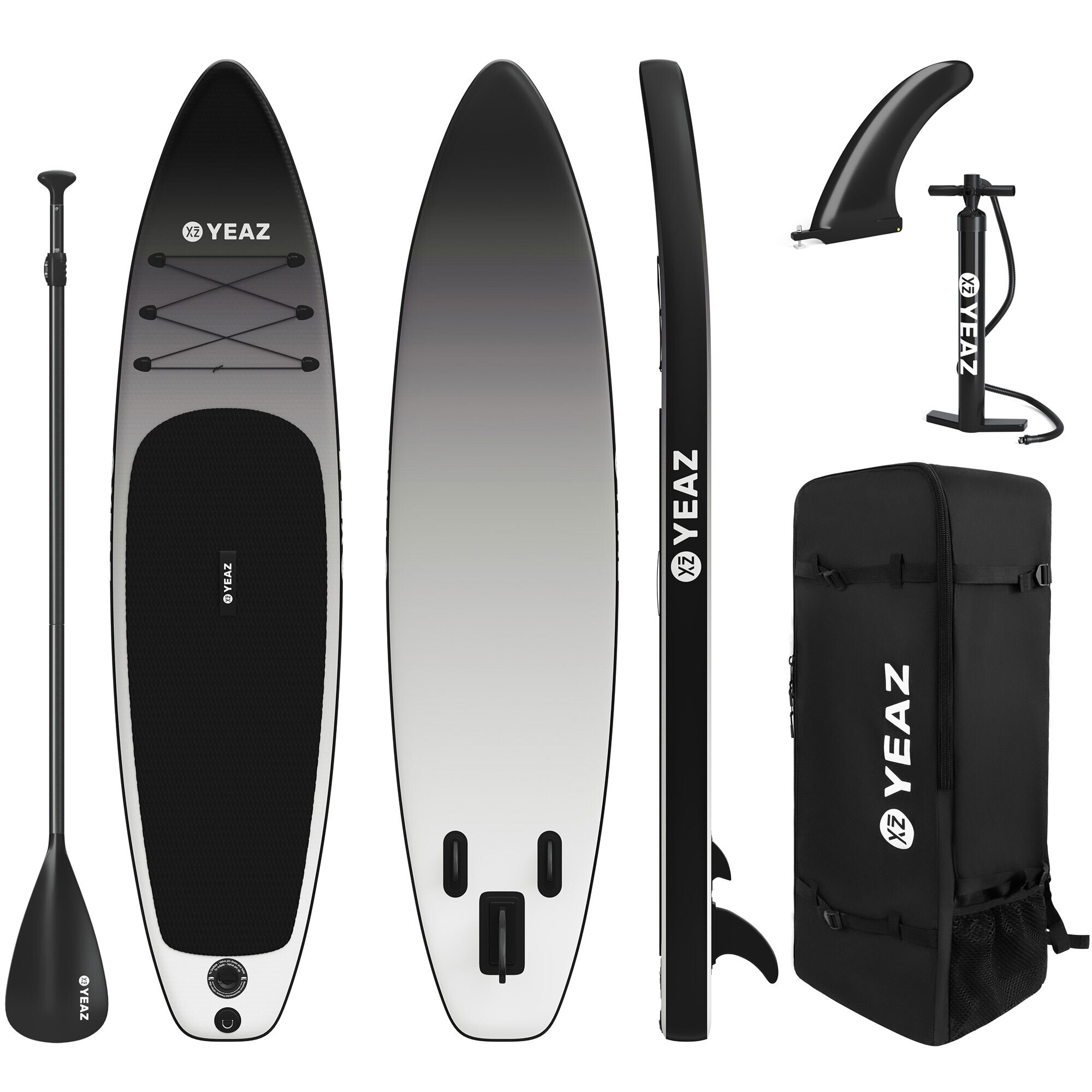 YEAZ SUP Board und Kit BLACK SANDS BEACH - EXOTRACE - SET - Bild 1
