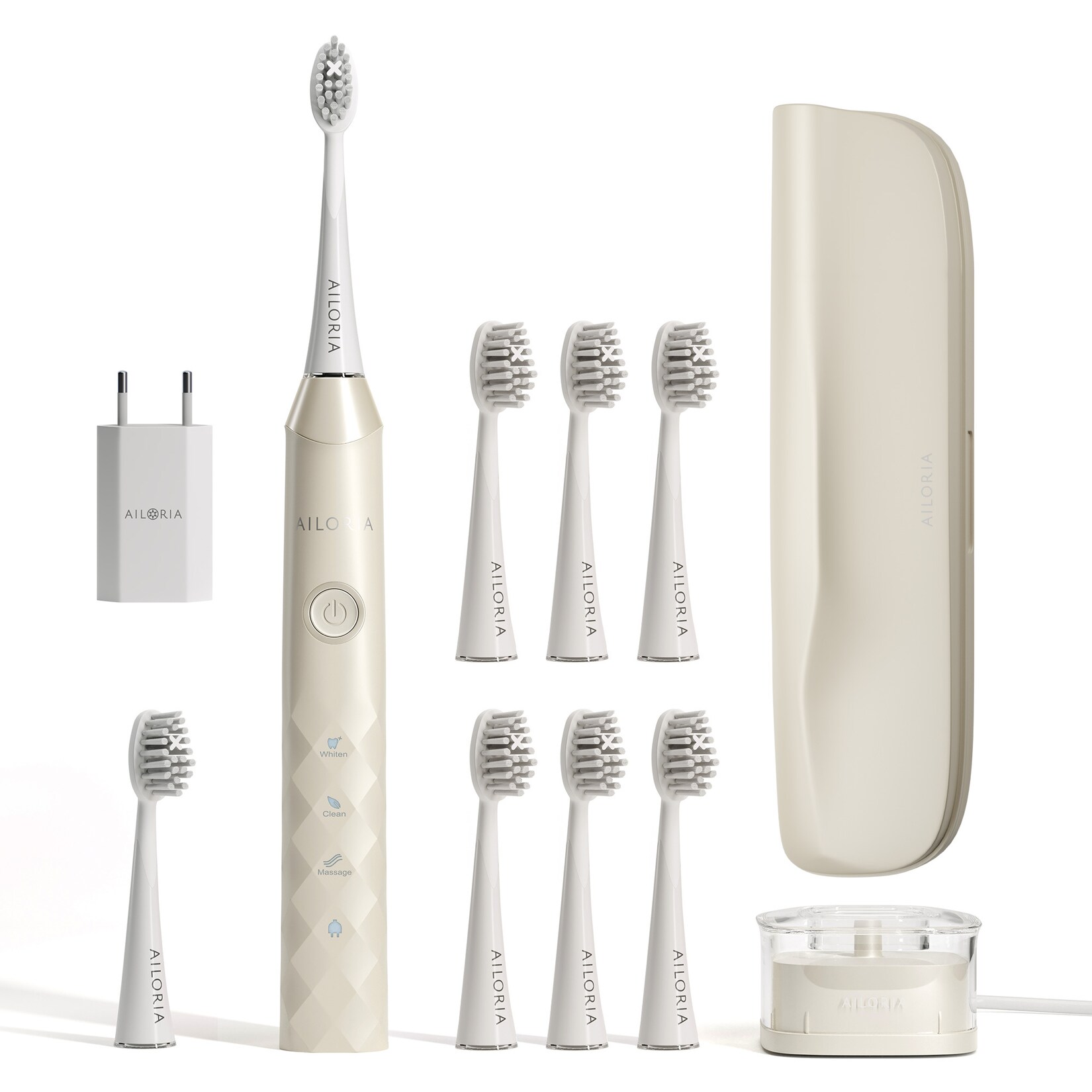 AILORIA USB-Schallzahnbürste SHINE BRIGHT SET