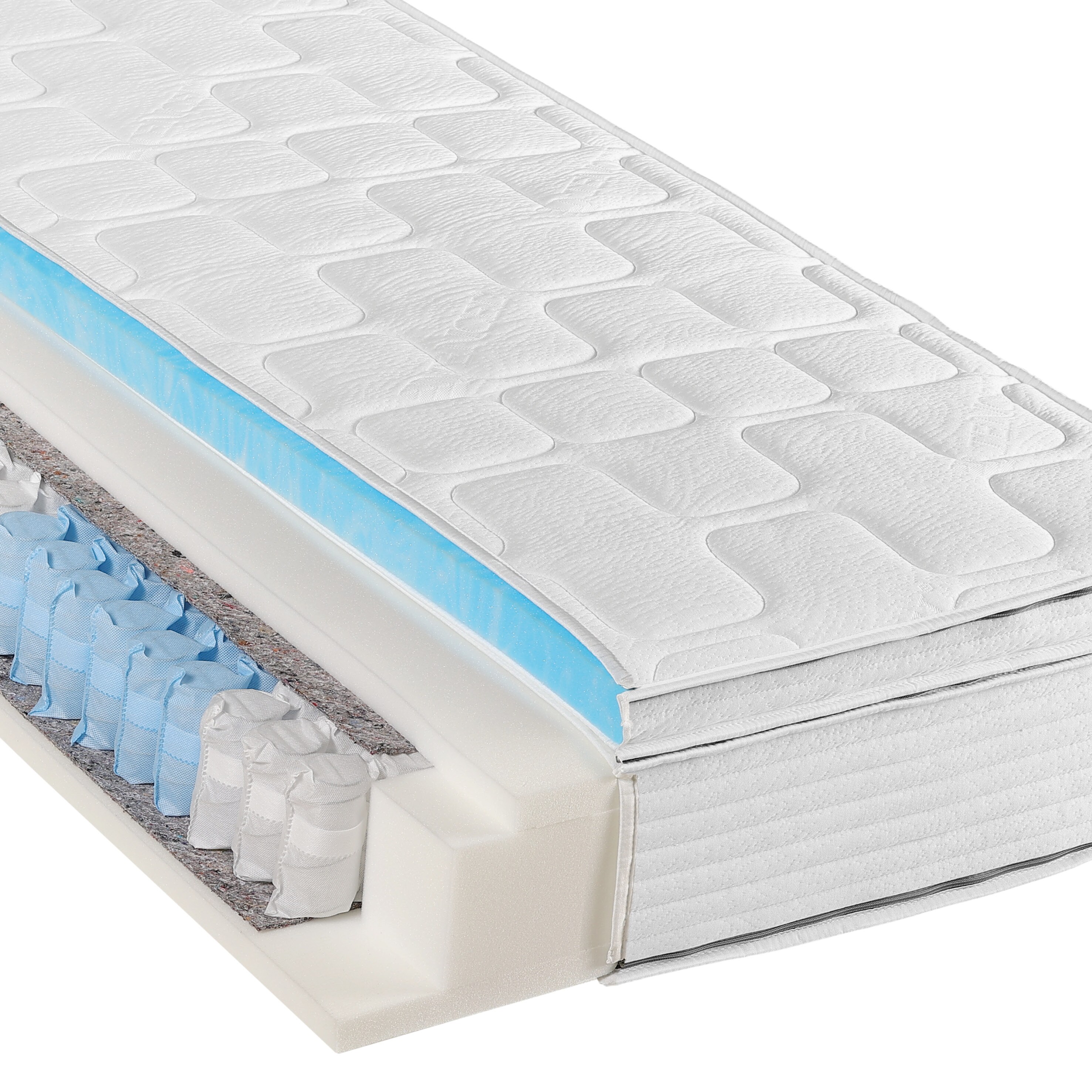 BeCoFederkernmatratze BeCo Diamant Plus, 26 cm Luxush&ouml;he, Gelschaum Topper fest integriert, kein Verrutschen160 x 200 cm - Bild 1