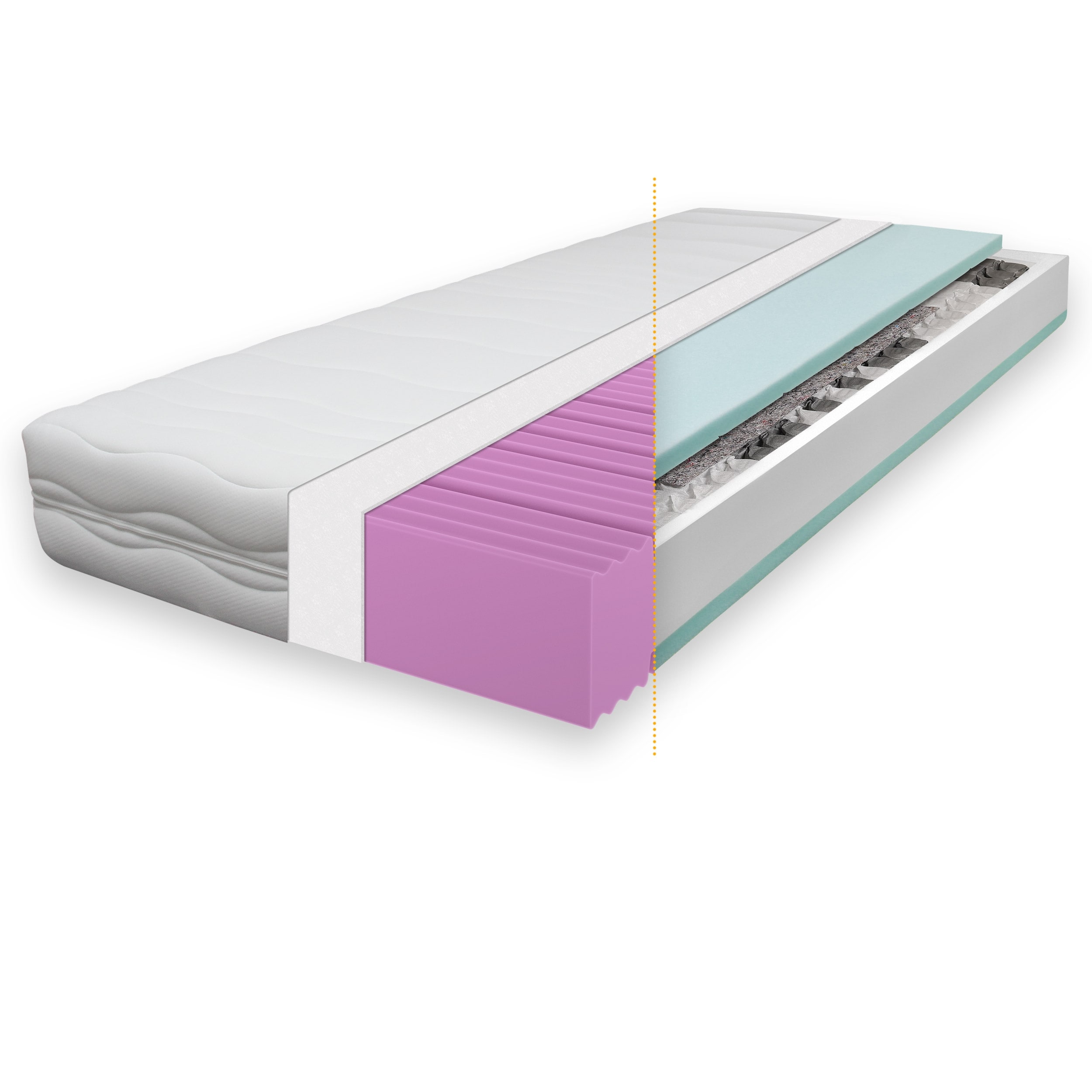 BeCoBeCo Onyx Matratze H&ouml;he 21 cm | ergonomischer Schlaf wie im Luxus-Hotel | wahlweise als Federkern oder Kaltschaum | Oeko-TEX&reg; & CertiPUR Zertifiziert90 x 200 cm - Bild 1