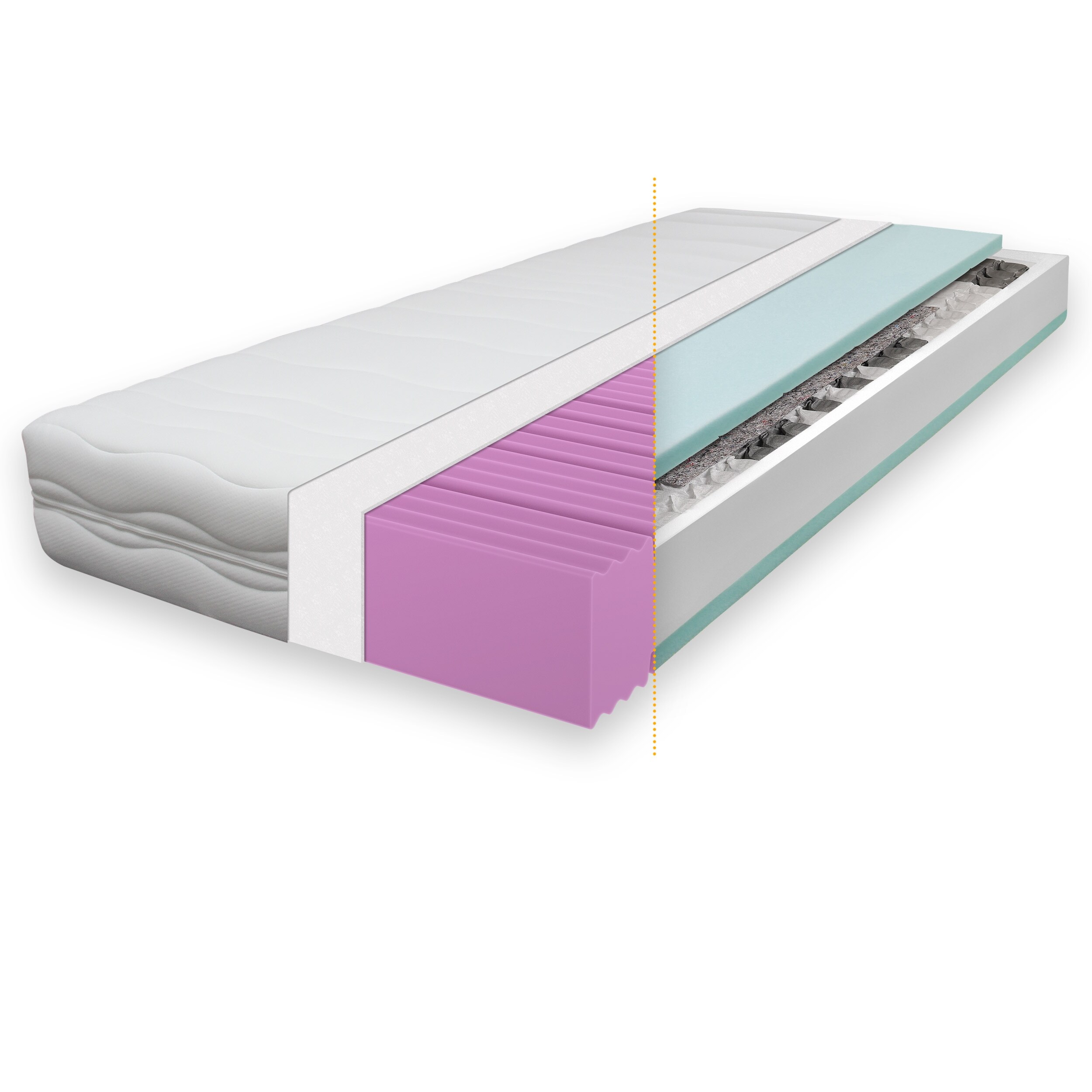 BeCoBeCo Onyx Matratze H&ouml;he 21 cm | ergonomischer Schlaf wie im Luxus-Hotel | wahlweise als Federkern oder Kaltschaum | Oeko-TEX&reg; & CertiPUR Zertifiziert90 x 200 cm - Bild 1