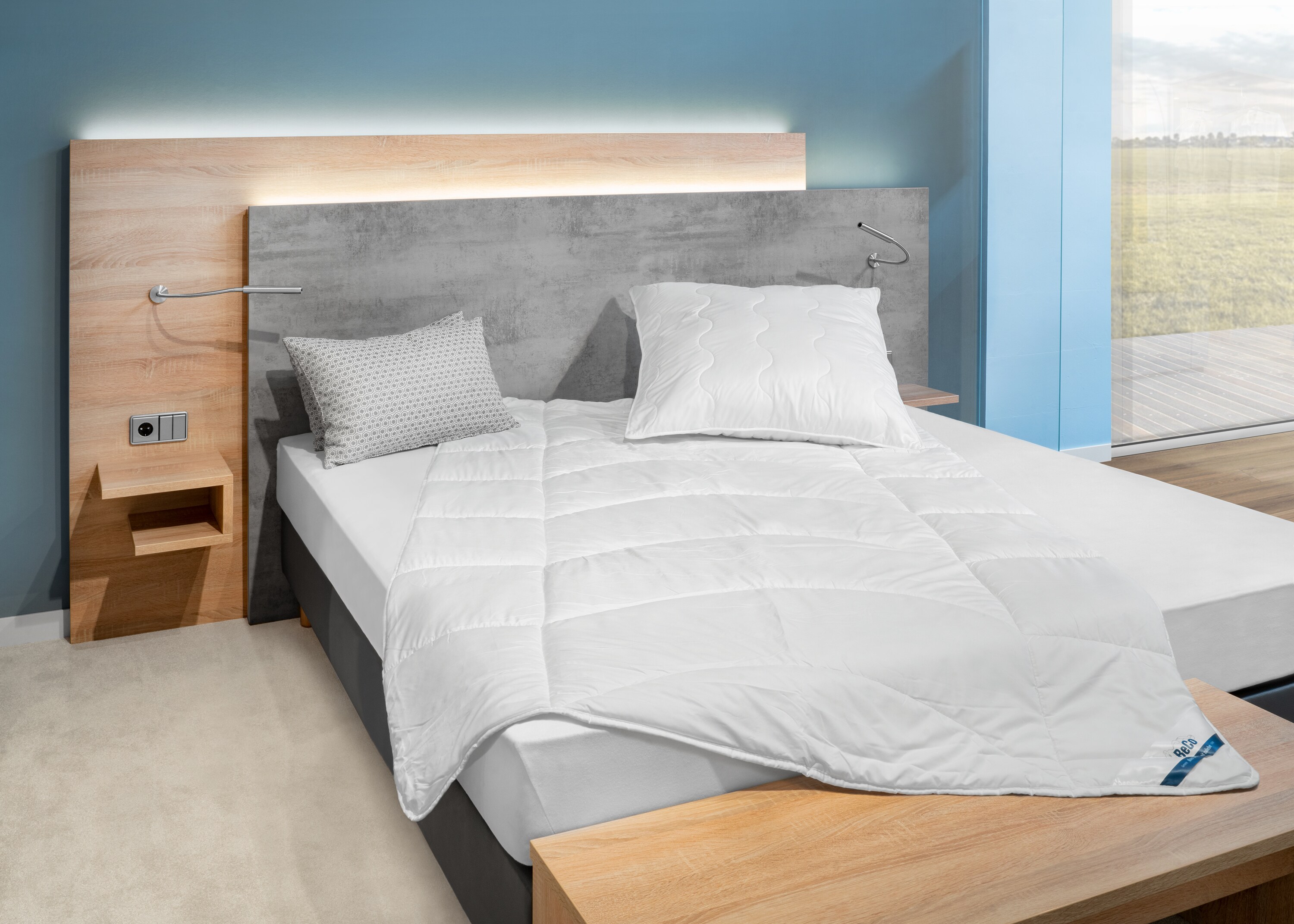 BeCoBeCo Kuschelweich Set MF50 Ganzjahresdecke und Kissen 80x80155 x 220 cm - Bild 1