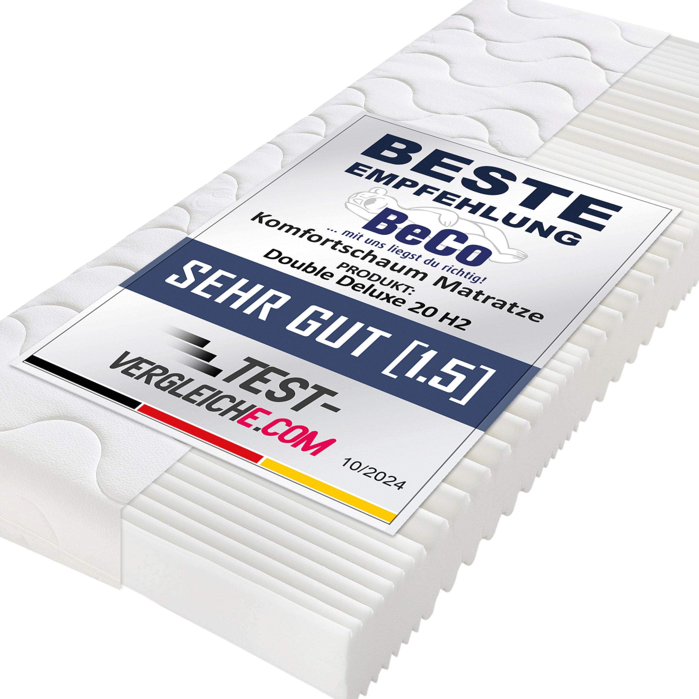 BeCoKomfortschaummatratze Double Deluxe 2090 x 200 cm - Bild 1