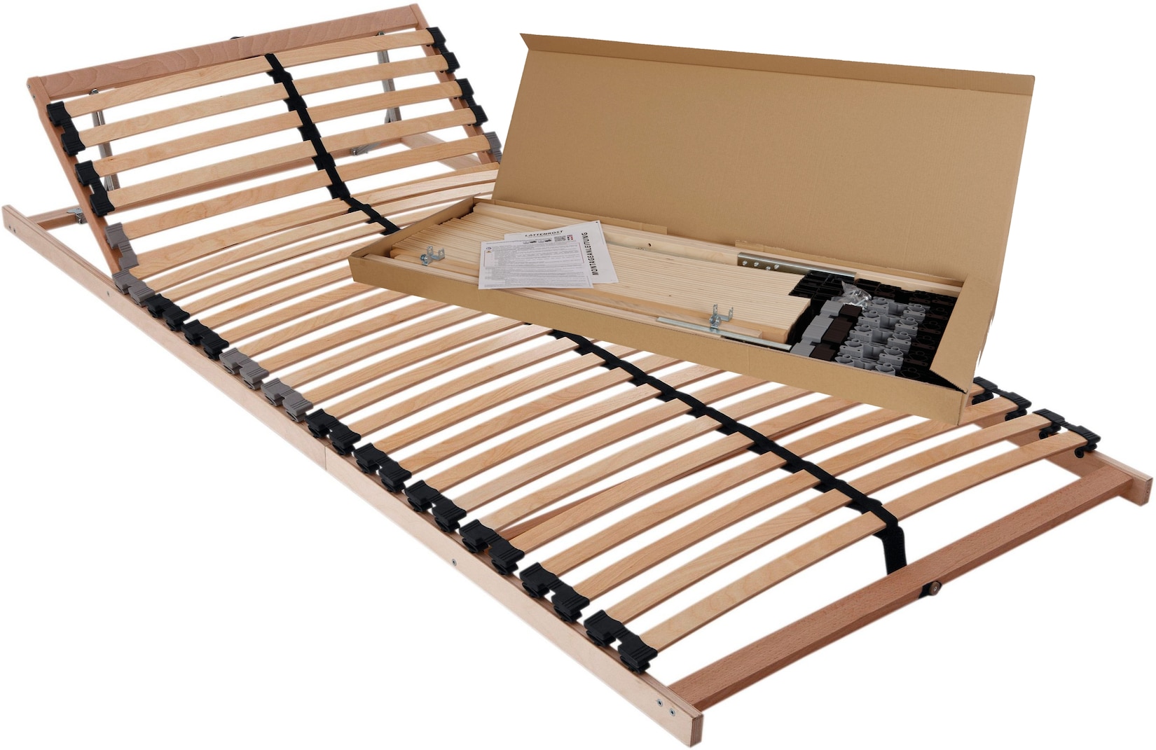 BeCoBeCo Easy Star Lattenrost verstellbar – Individuell anpassbares Kopfteil, ideal für alle Matratzenarten, stabil, langlebig, für hohen Schlafkomfort100 x 200 cm