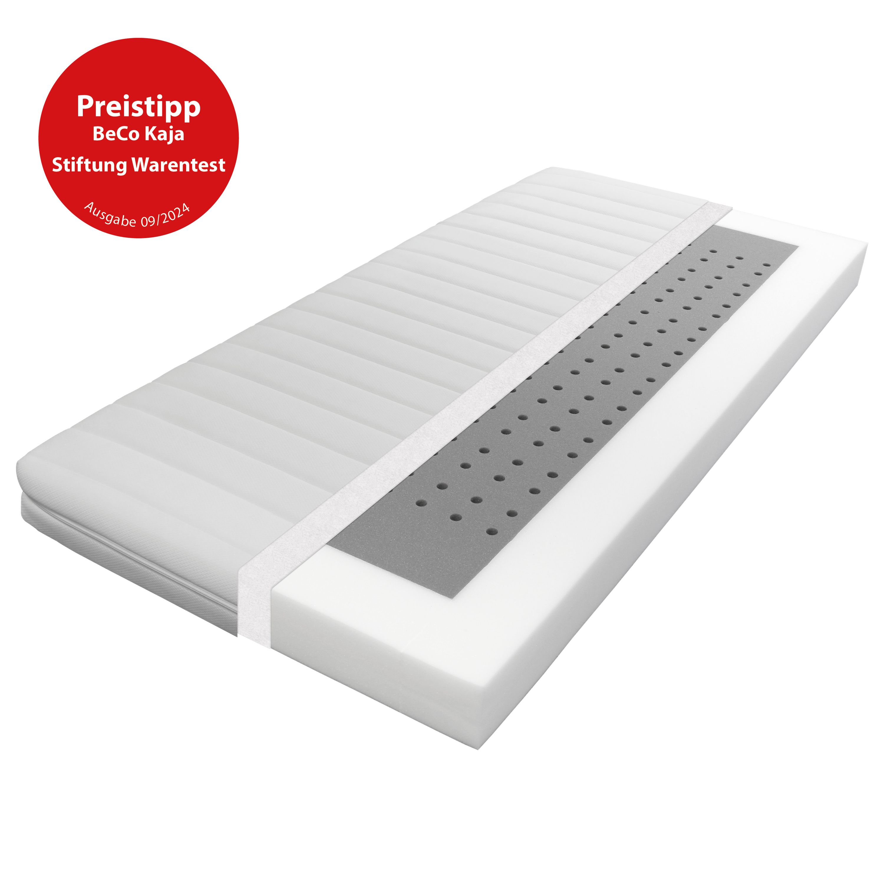 BeCoKindermatratze Kaja, 11 cm, Preistipp Stiftung Warentest GUT (2,2) Ausgabe 09/2024 getestet in 70x140 cm90 x 200 cm - Bild 1