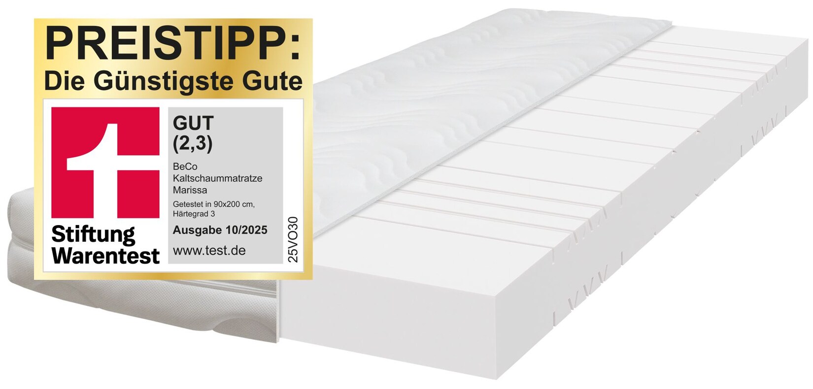 BeCoKaltschaummatratze BeCo Marissa, 18 cm Komforthöhe, Made in Germany90 x 200 cm | 04019793495197