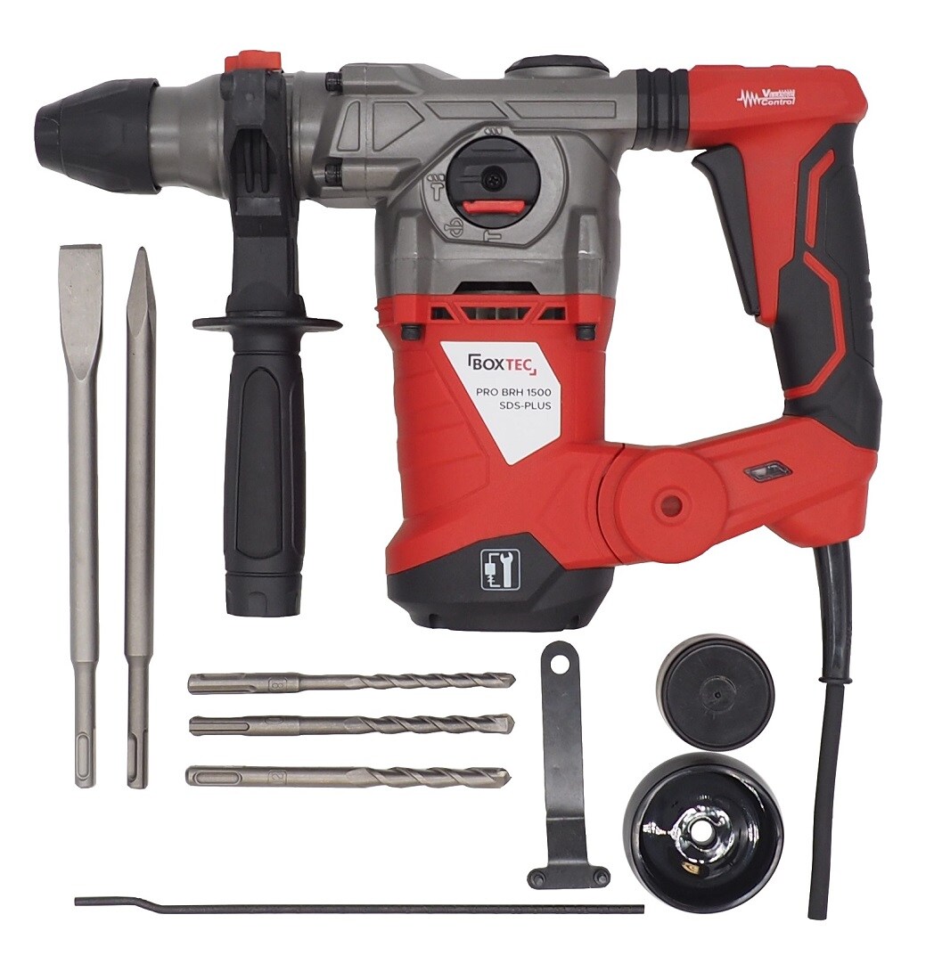 BOXTEC BRH 1500 Bohrhammer SDS-PLUS 1500W Antivibrationsgriff | 04260765650117