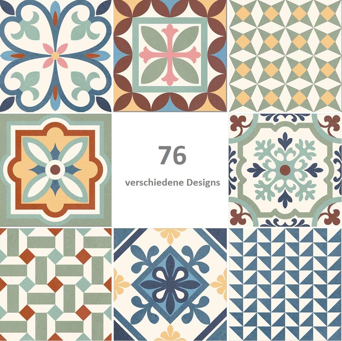 VINTAGE MIX 16.5 x 16.5 Feinsteinzeug Wand- und Bodenfliese - Bild 1