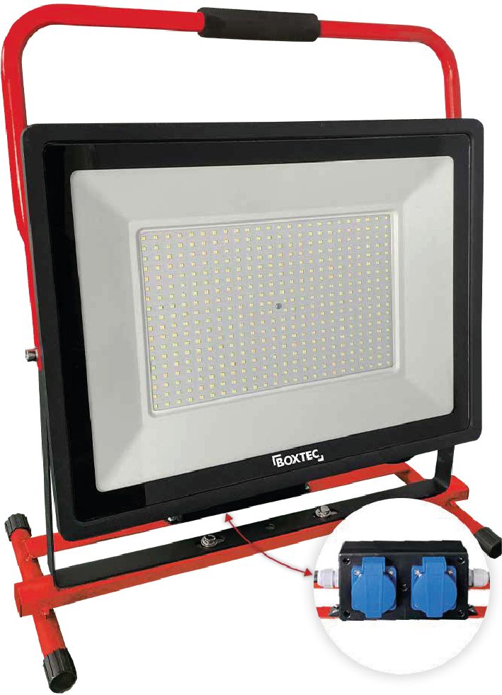 BOXTEC LED PRO-LINE FIXSTAND mit 2 STECKDOSEN 3m Gummikabel 6500K IP54 | 04260765651206