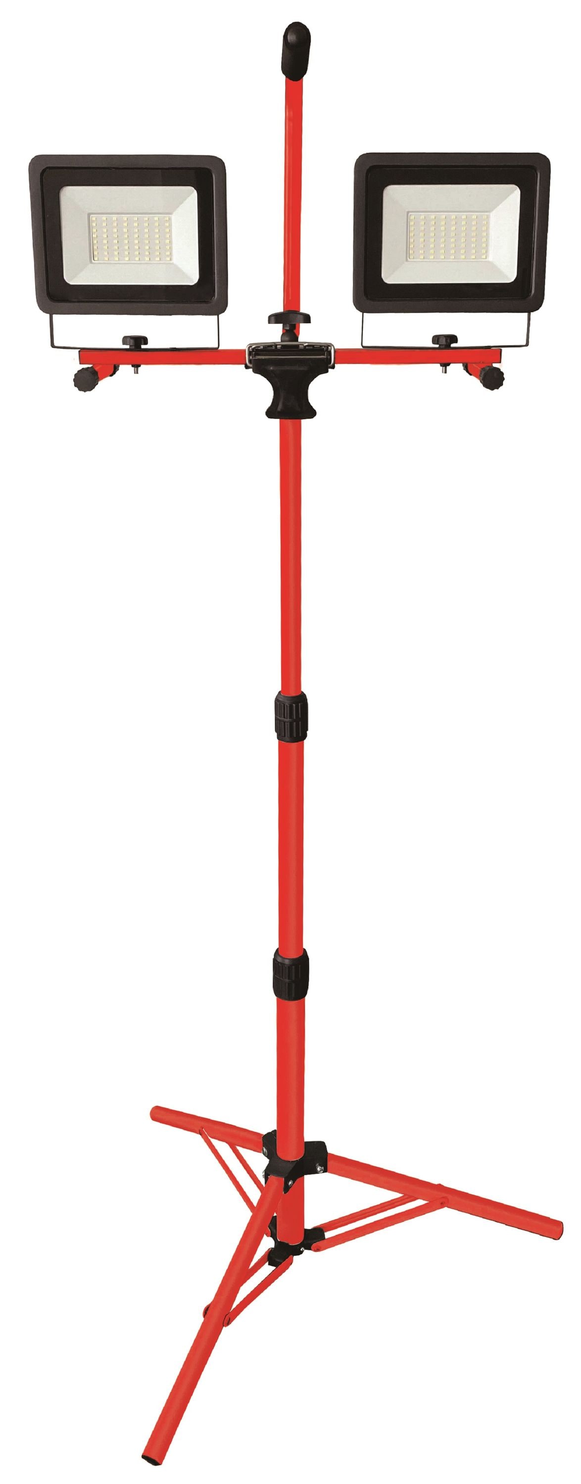 BOXTEC LED 100W (2x50W) Strahler auf Teleskopstativ 5m Gummikabel IP65 - Bild 1