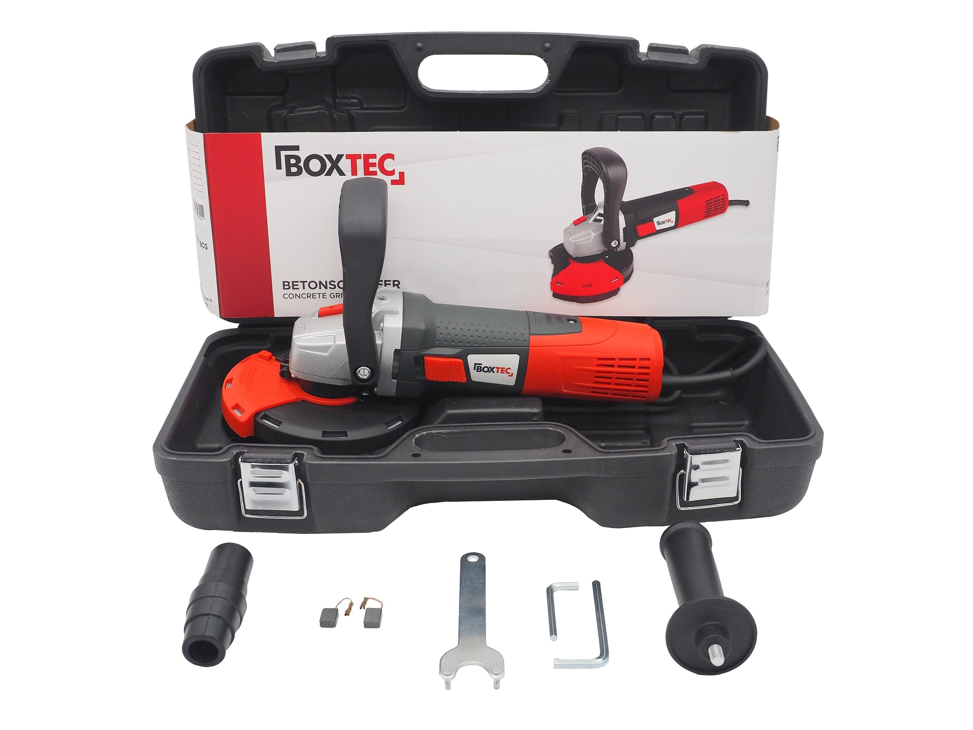 BOXTEC Betonschleifer 125 mm Sanierungsfr&auml;se 1.400W, Betonfr&auml;se, Set mit Koffer - Bild 1