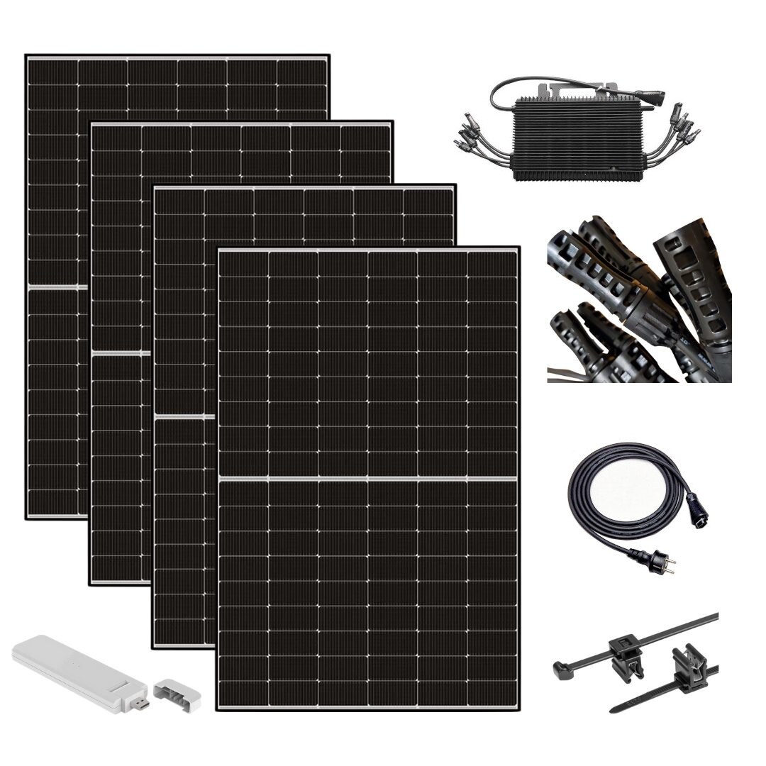 Balkonkraftwerk 1600W mit 4 PV Modulen JA Solar und Hoymiles - Bild 1