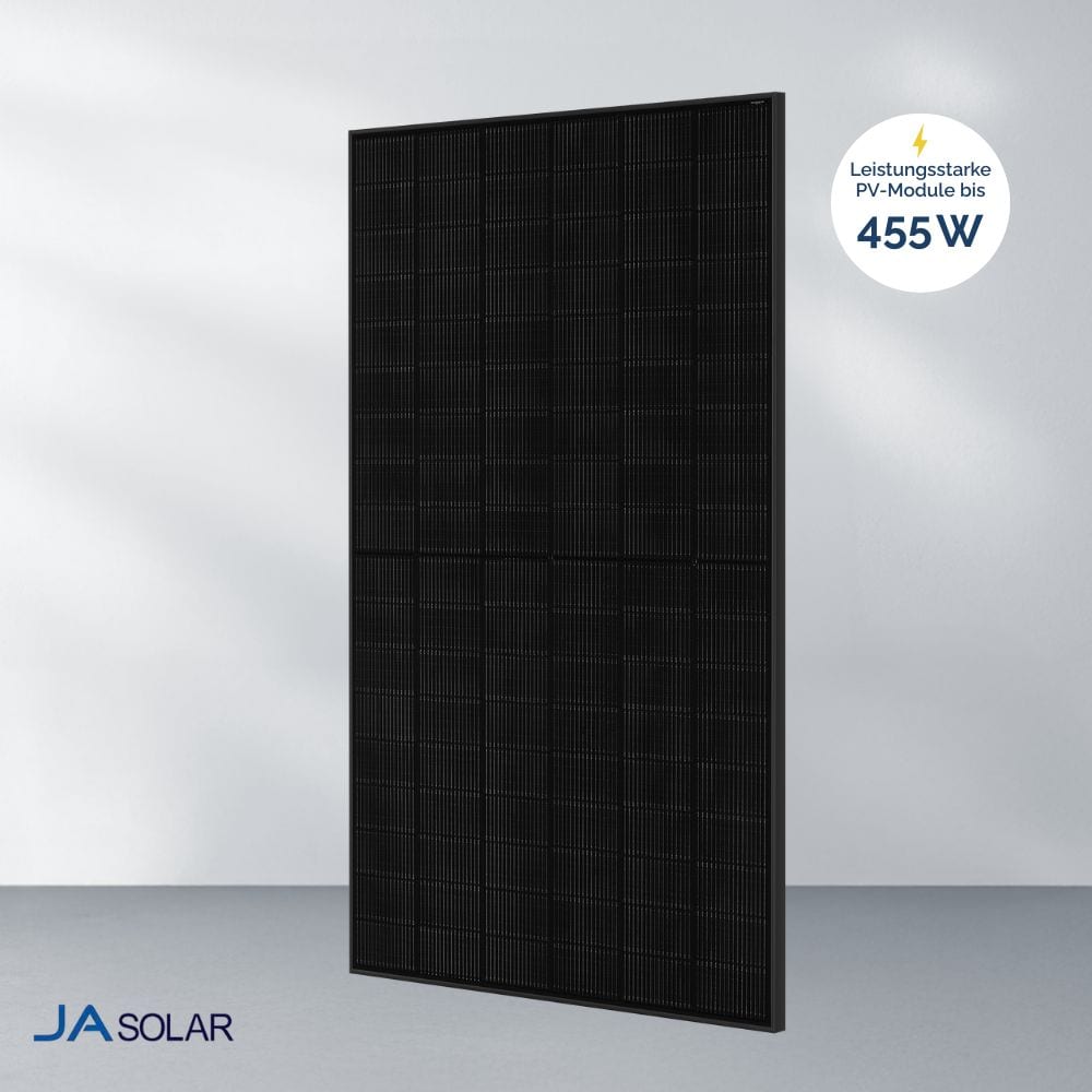 JA Solar 455W bifazial Glas-Glas JAM54D41 LB Full Black Solarmodul - Bild 1