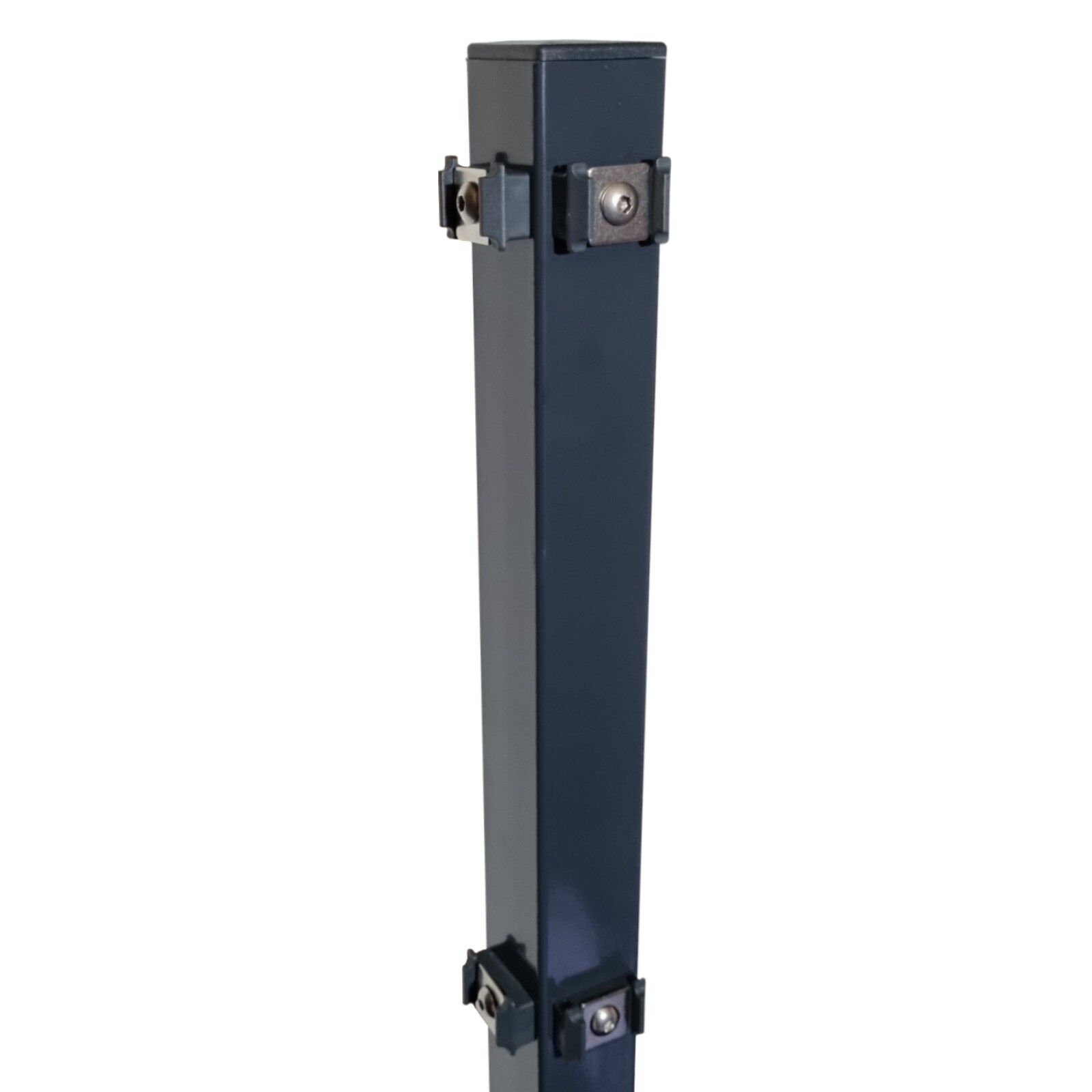 Fa-Bausysteme Eckzaunpfosten Anthrazit Klemmplättchen Höhe: 1230 mm