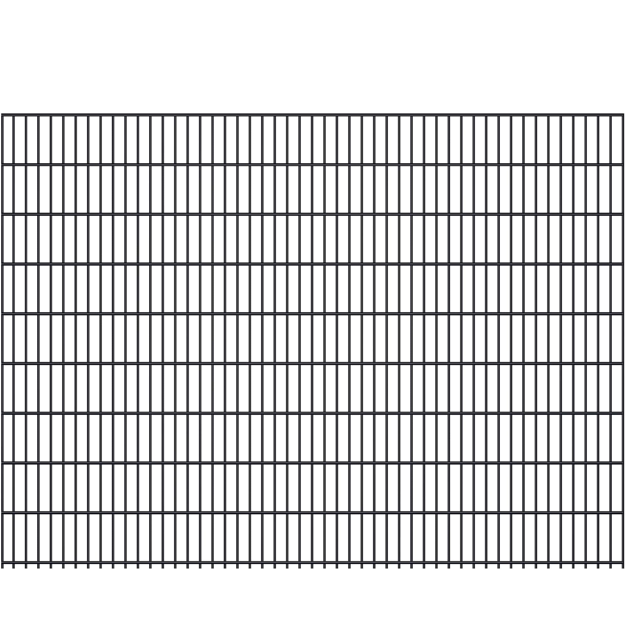 Fa-Bausysteme Doppelstabmatte 8/6/8 Anthrazitgrau H&ouml;he: 1830 mm - Bild 1