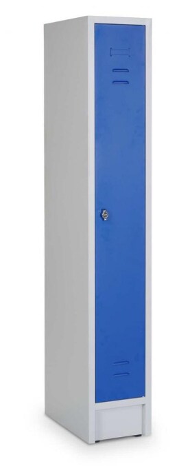 CEHA Reihen- und Garderobenschrank mit 30 cm Breite und 1 Abteil mit T&uuml;r in RAL5010 (enzianblau) - Bild 1