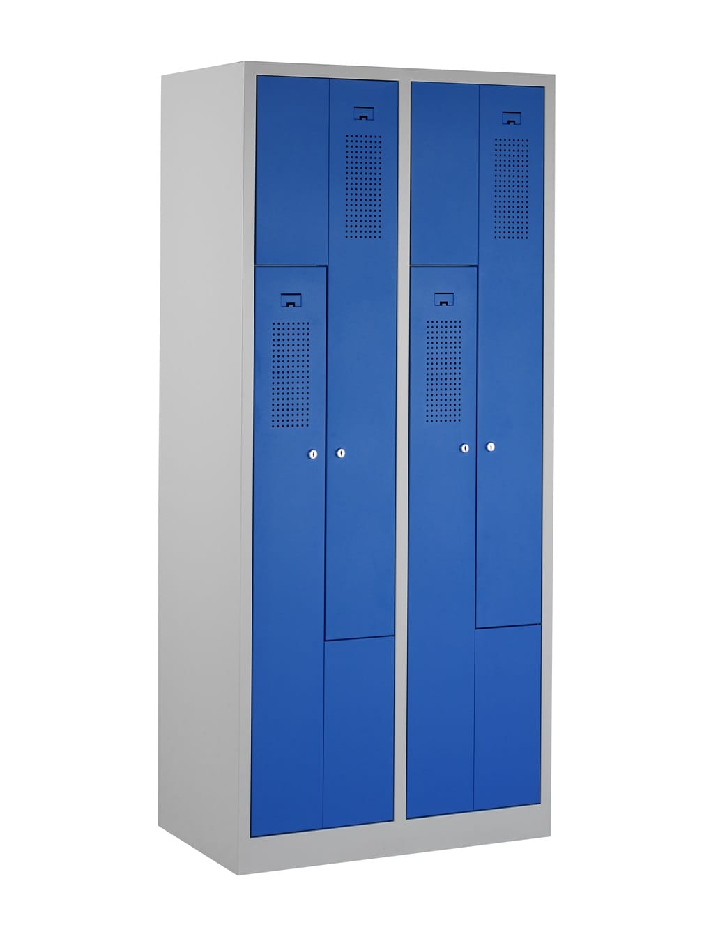 CEHA Garderoben Z-Spind 80 cm Breite mit T&uuml;ren in enzianblau RAL5010 - Bild 1